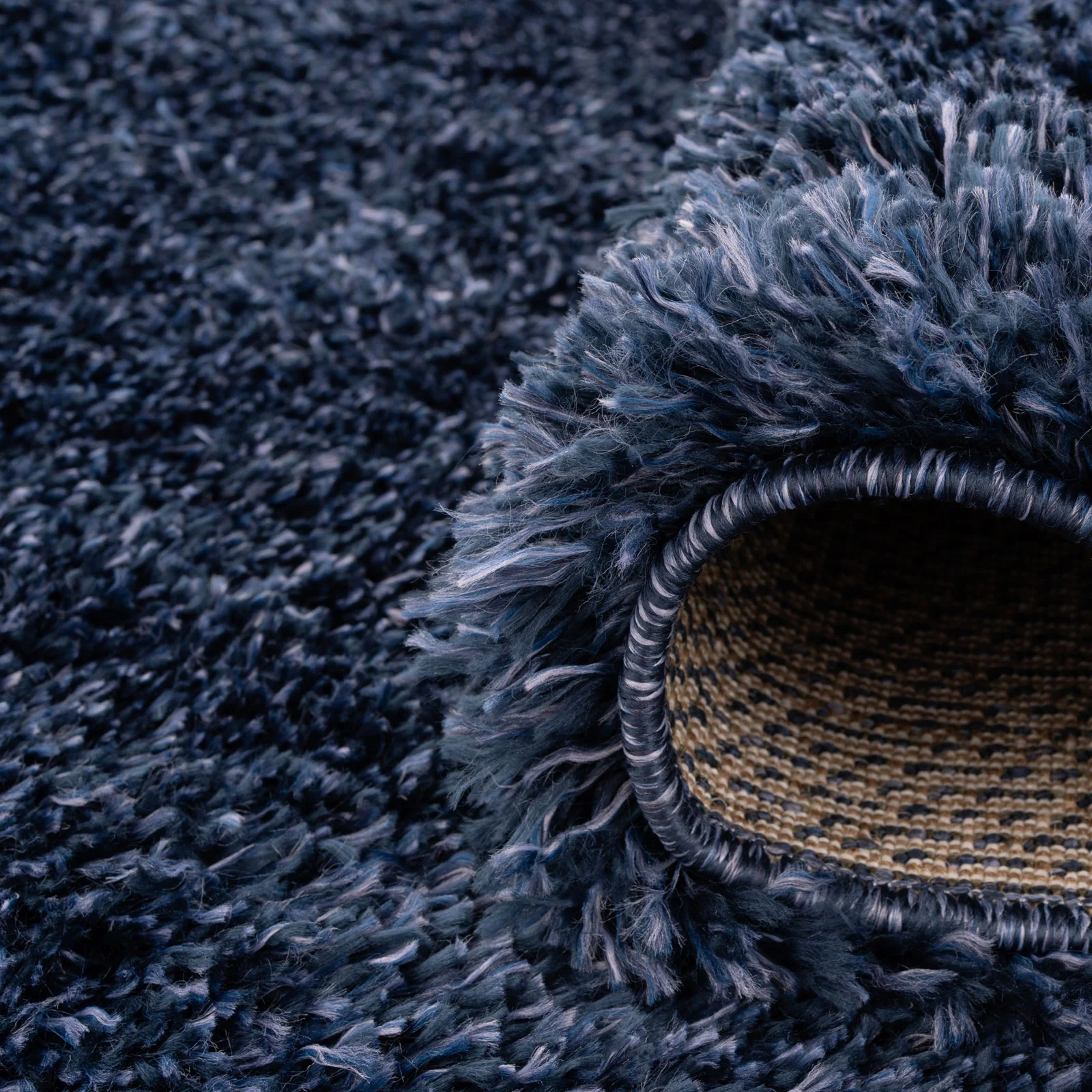 Soft Everyday Navy Shaggy Rug - Image 8