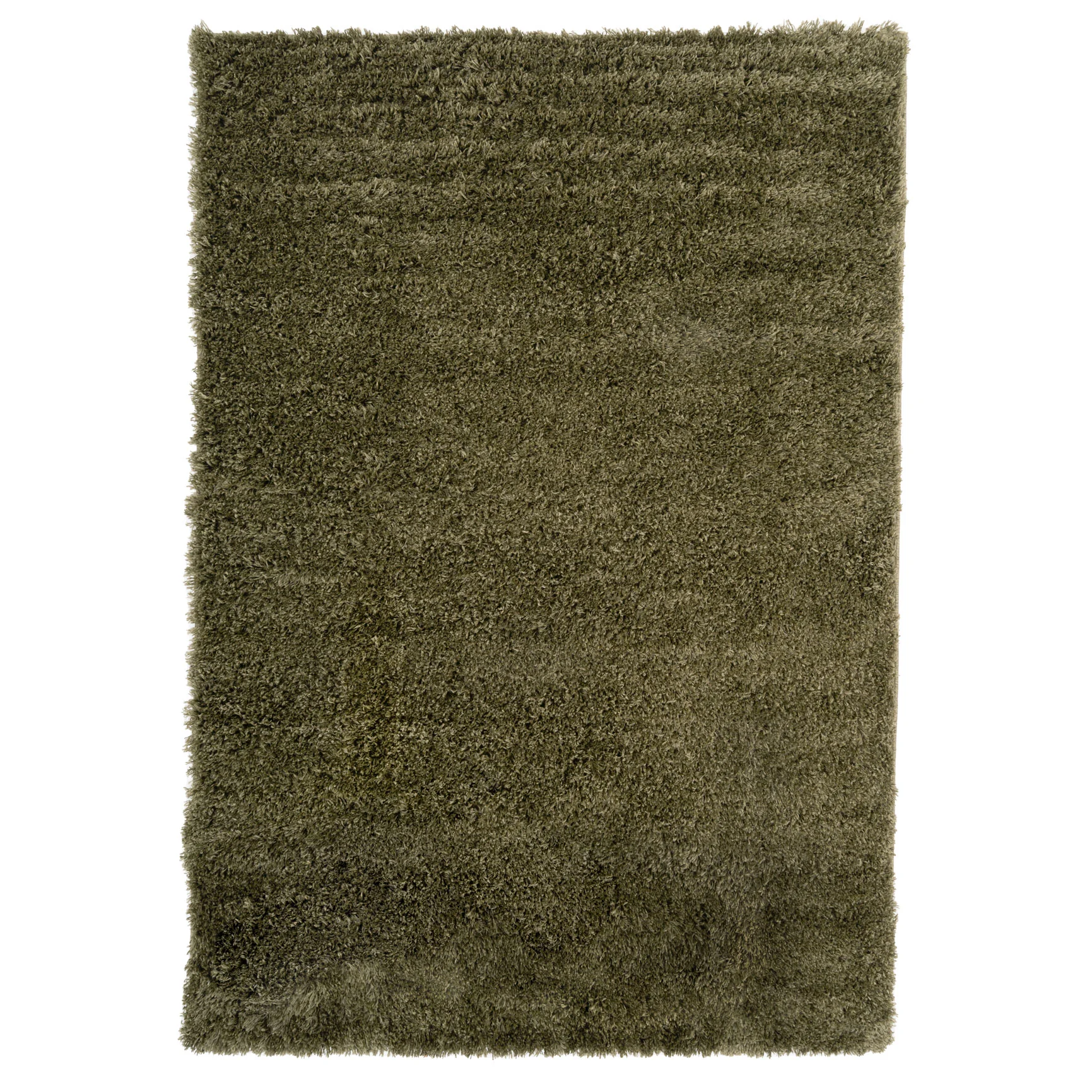 Soft Everyday Olive Green Shaggy Rug - Image 2