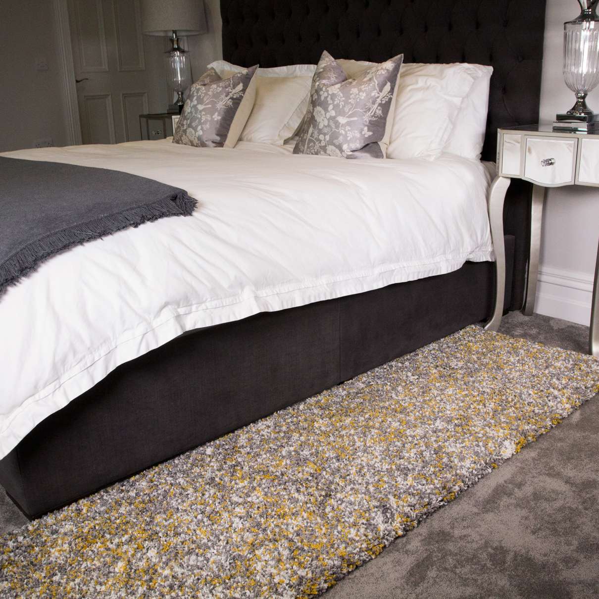 Super Soft Ochre Shaggy Runner Rug for Hallway - Image 5