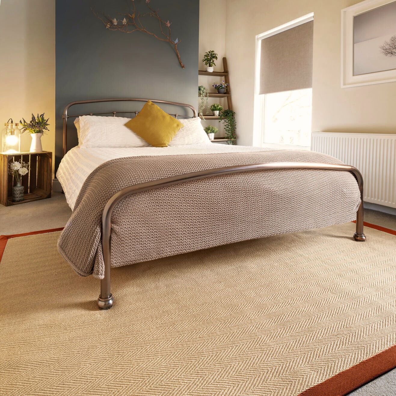 Terracotta Border Jute Rug - Juliette Rust - Image 2