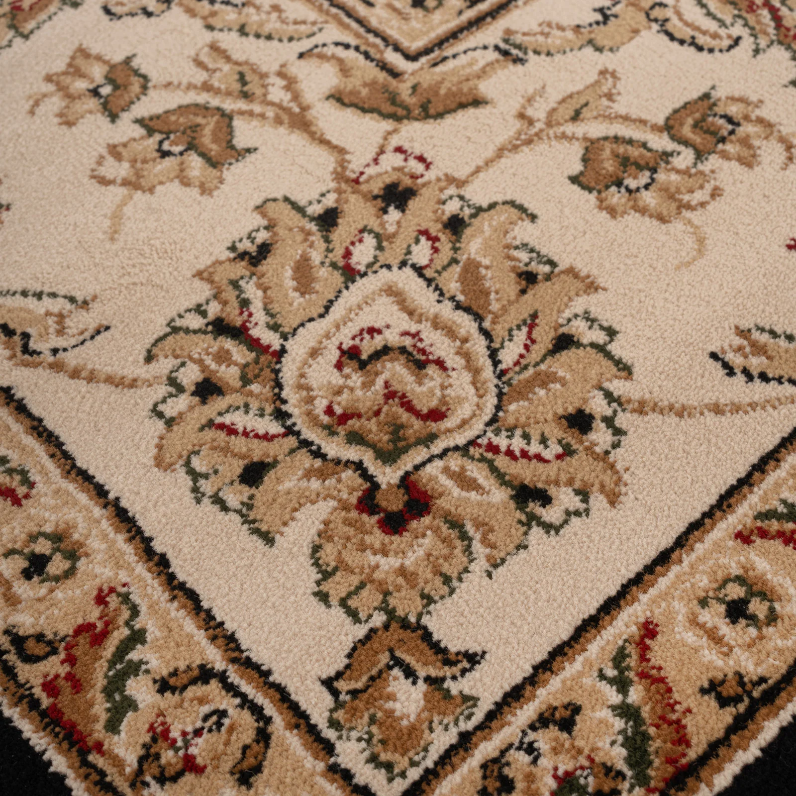 Traditional Black Floral Rug - Malaki - Image 5