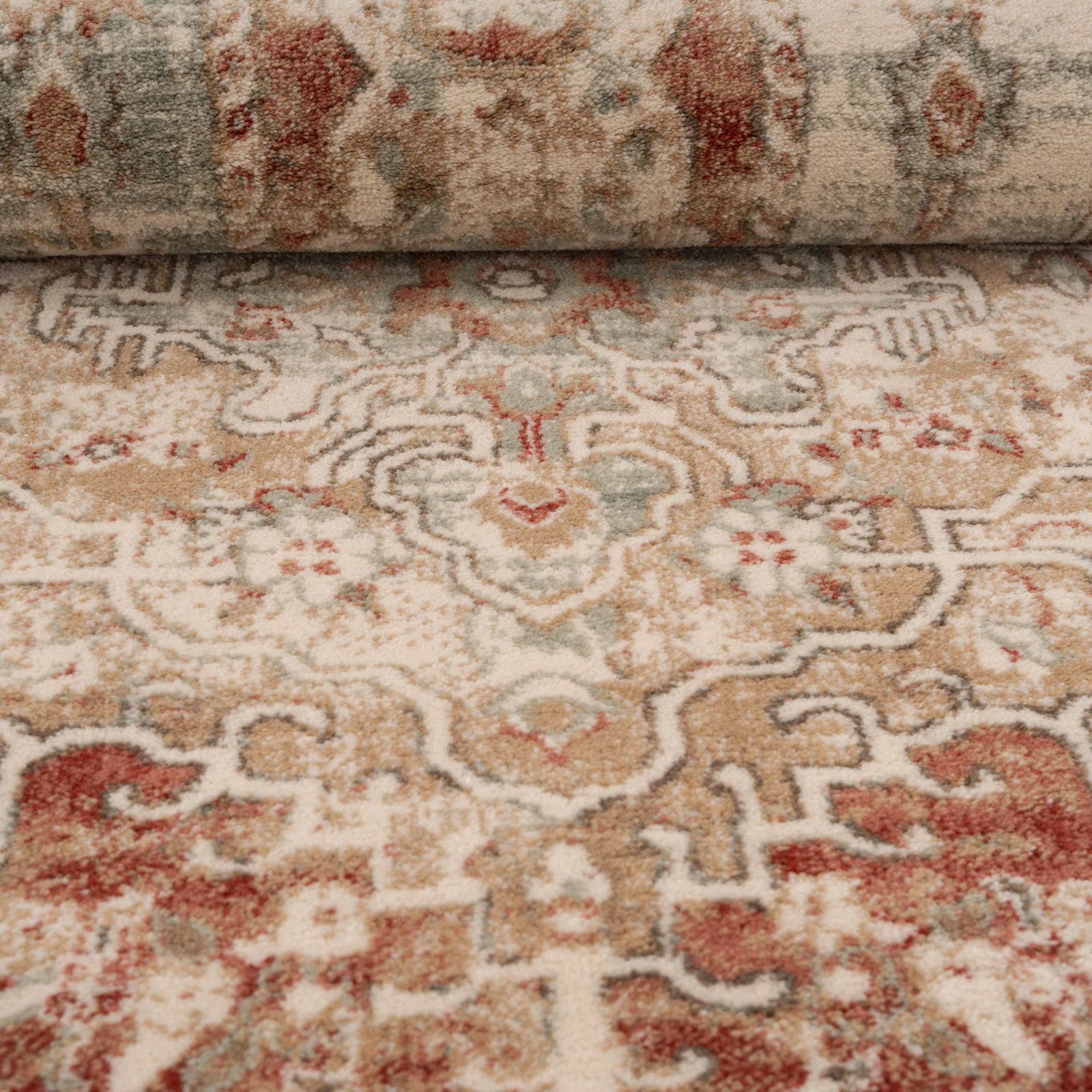 Traditional Plush Terracotta Runner - Selma - Image 7