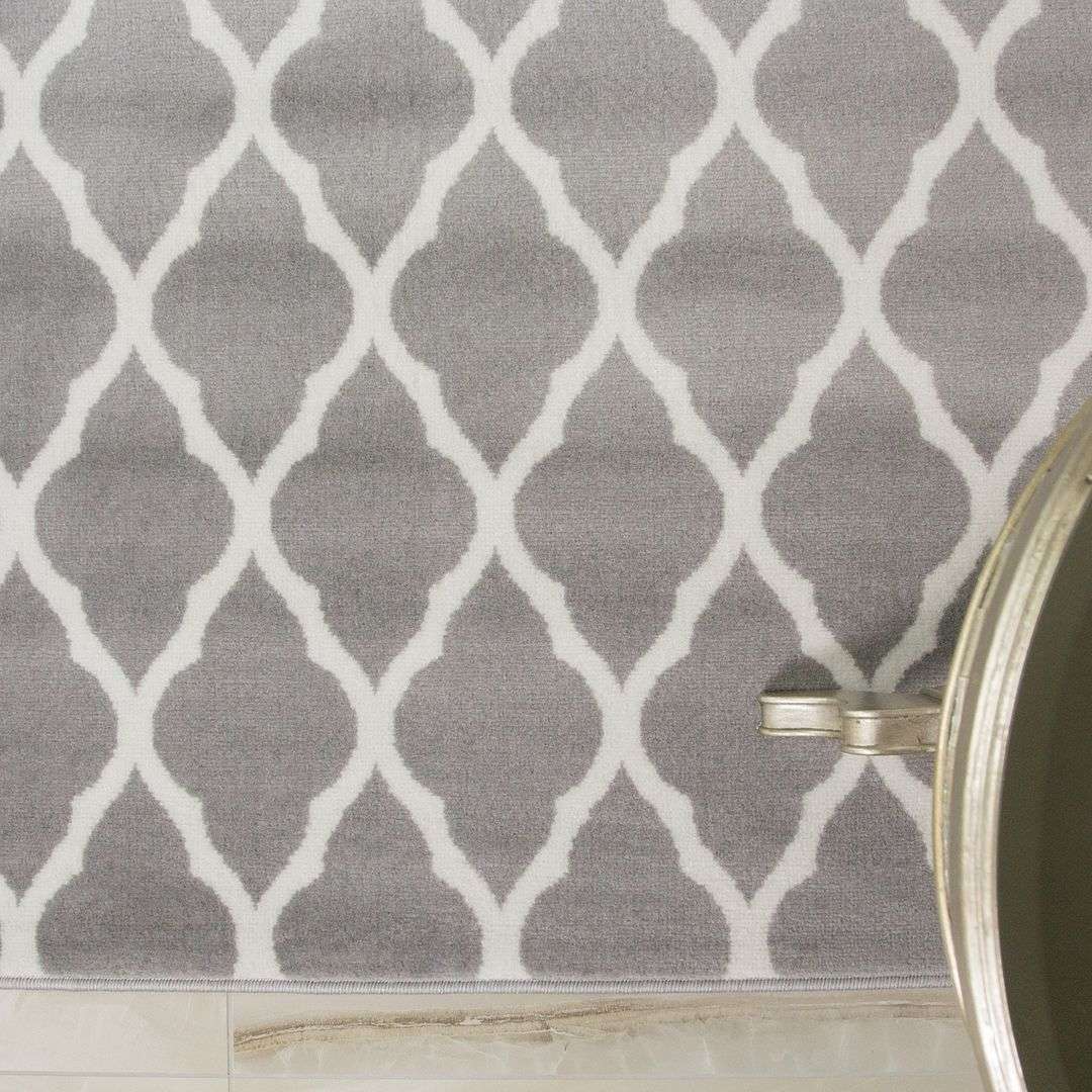Trellis Grey Runner Rug - Image 6