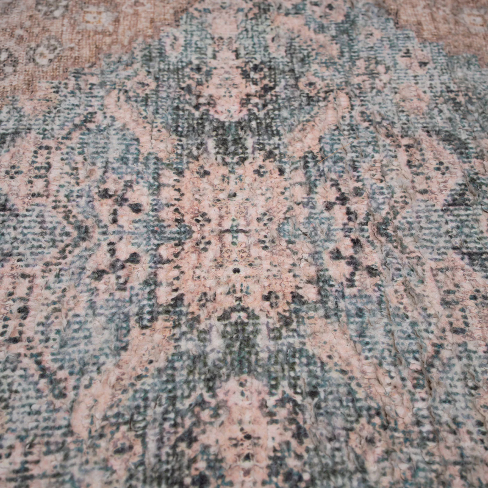 Vintage Blue Diamond Rug - Genevieve - Image 11