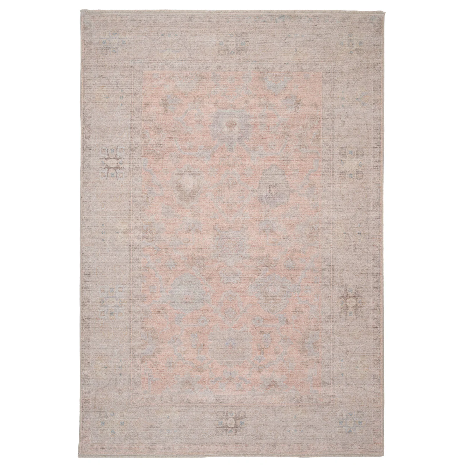 Vintage Coral Pink Chic Rug - Clara