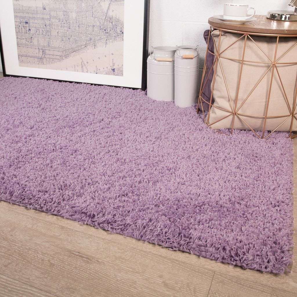 Violet Round Circle Shaggy Rug - Image 5