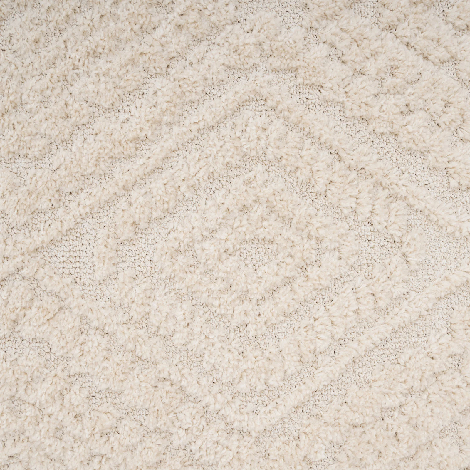 Warm White Tufted Diamond Rug - Elino - Image 9