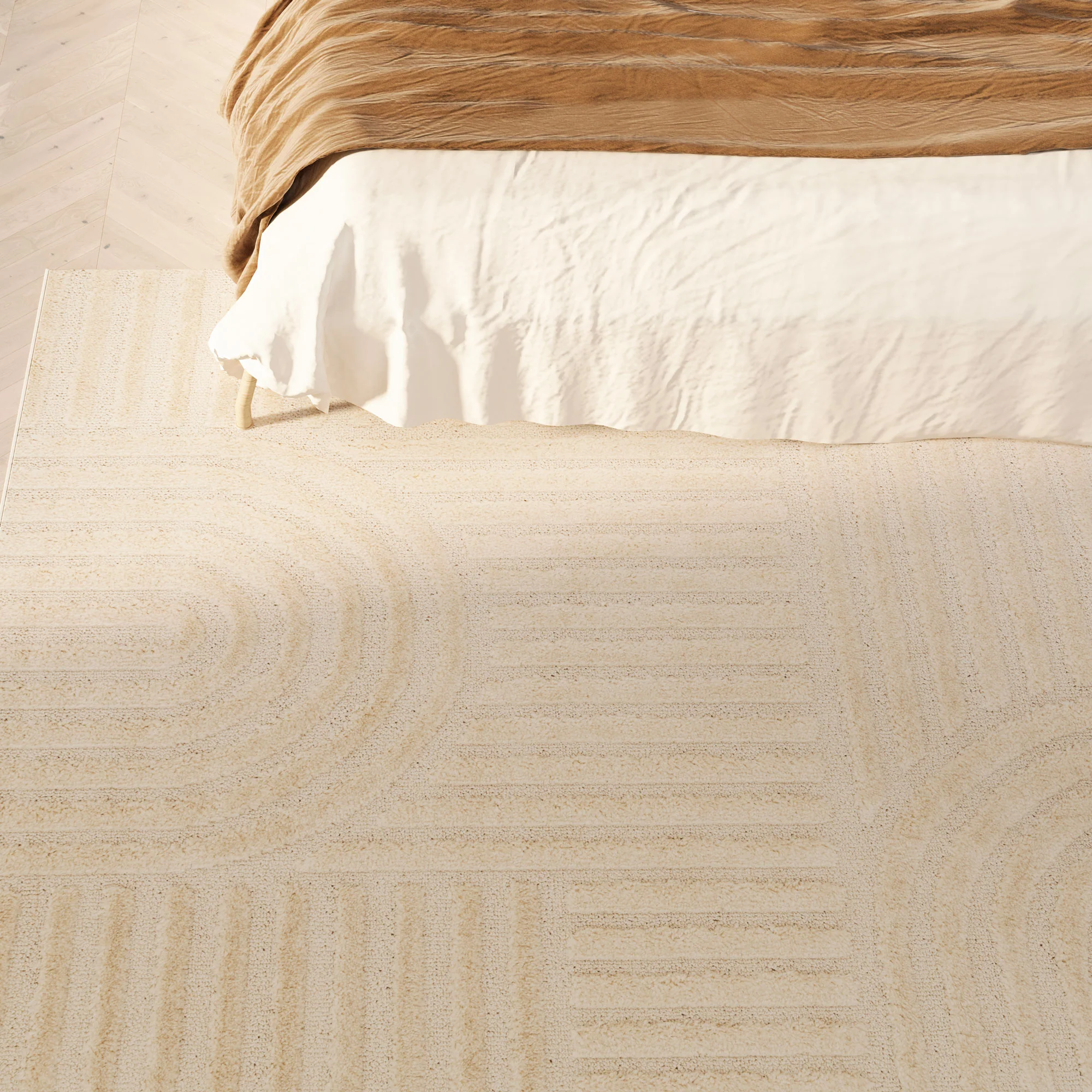 Warm White Wabi Sabi Rug - Bow - Image 4