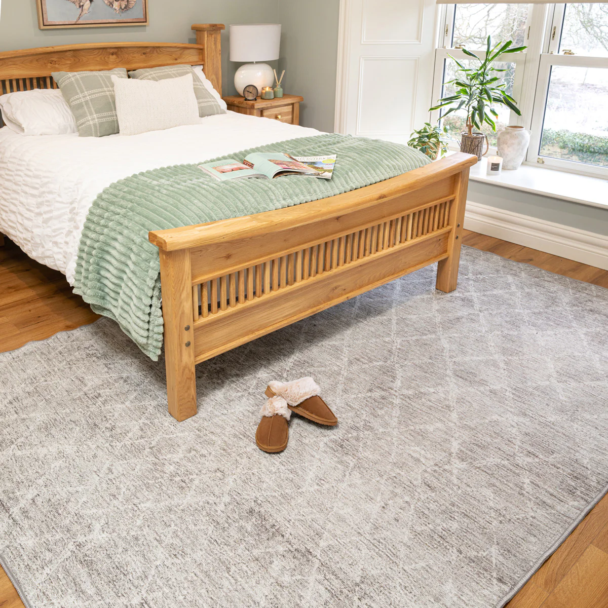Washable Greige Berber Rug - Brindle - Image 3