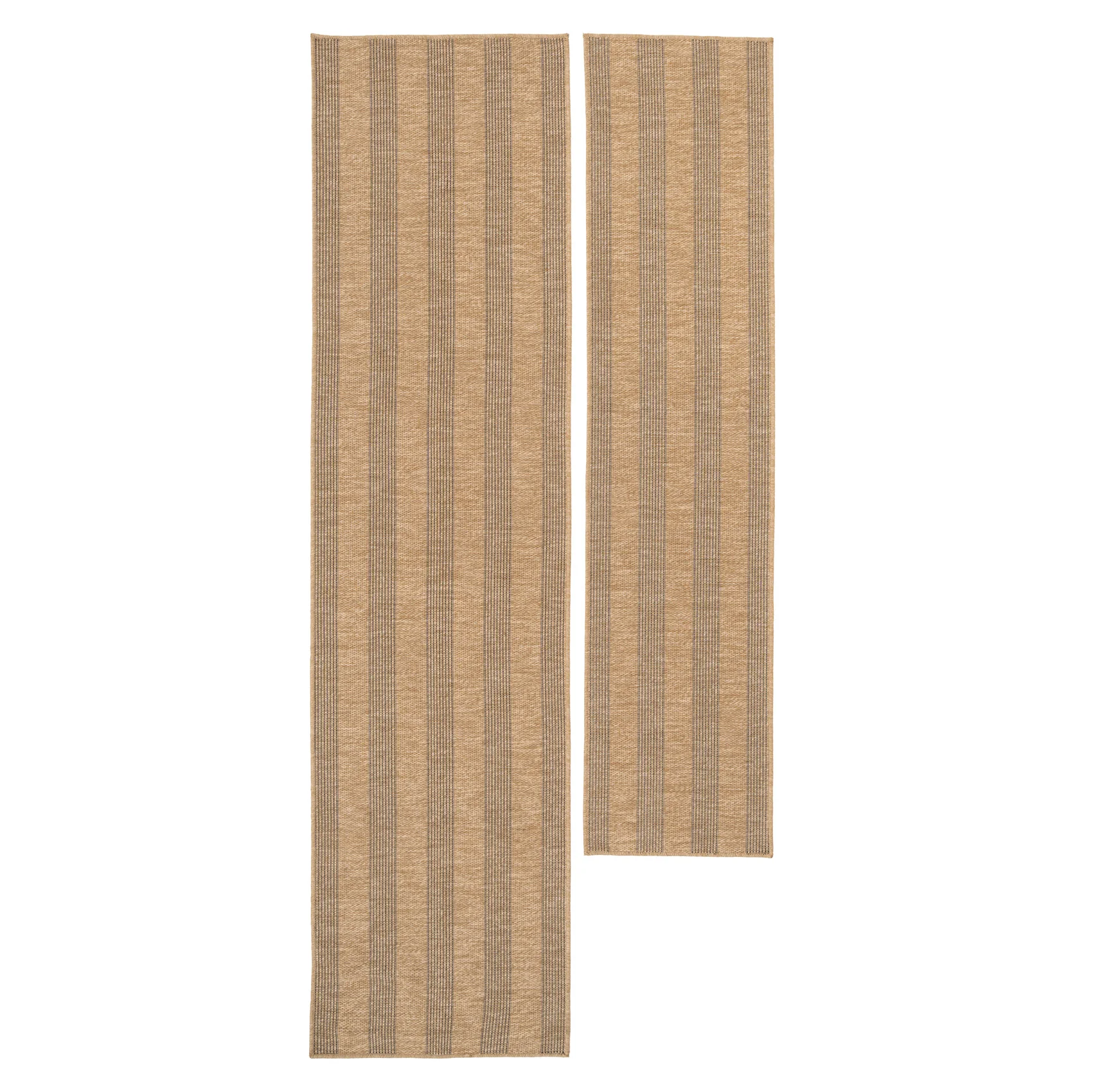 Washable Beige Striped Jute Style Runner - Leni - Image 8
