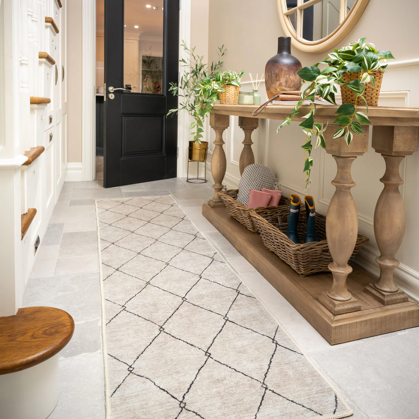 Washable Berber Trellis Runner - Sol - Image 3