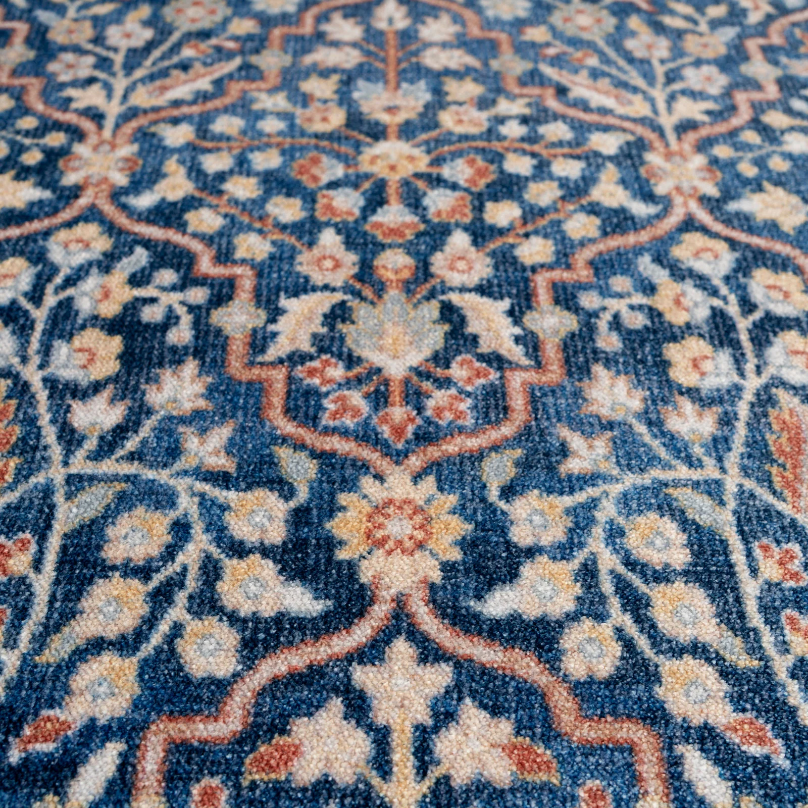 Washable Blue Persian Style Runner - Leela - Image 4