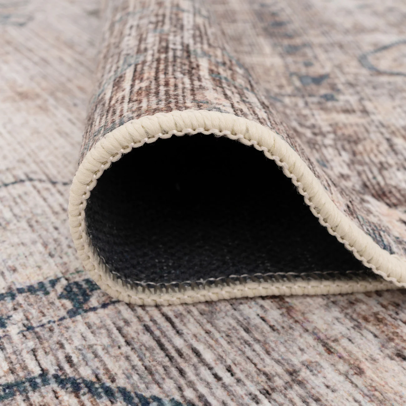 Washable Grey Blue Vintage Rug - Roam - Image 12