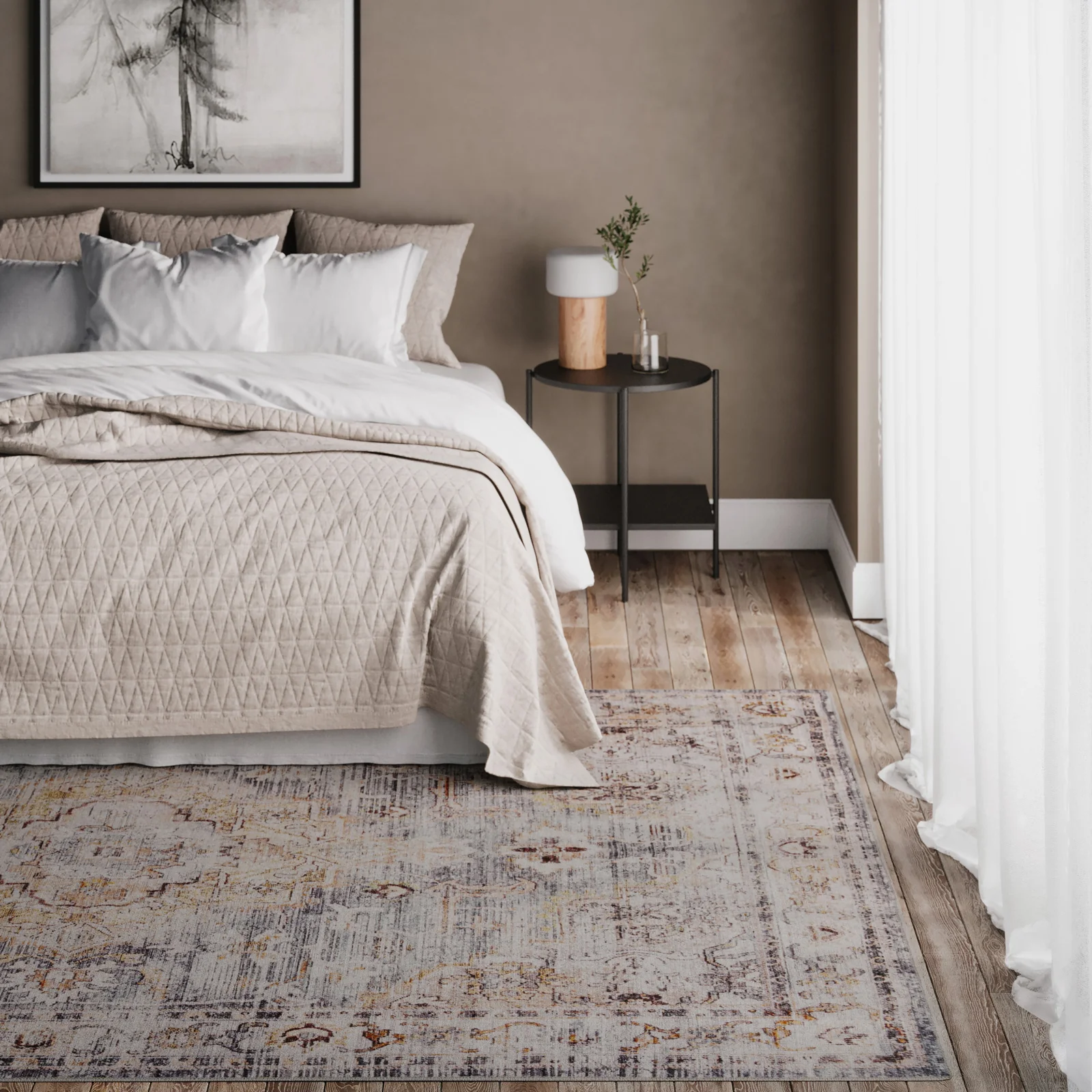 Washable Blue Vintage Rug - Serene - Image 7