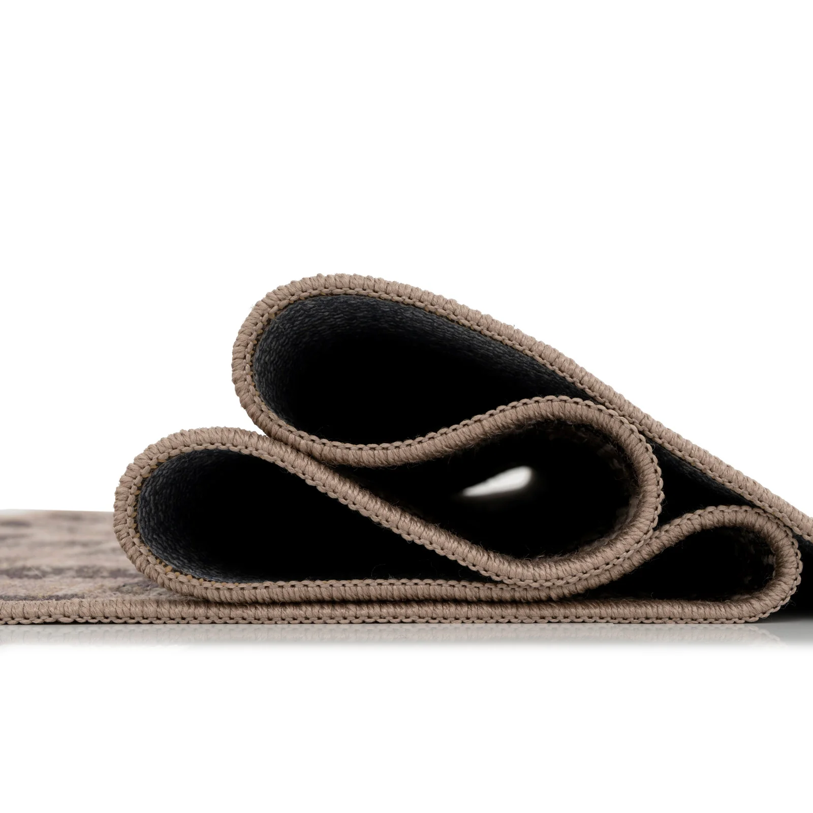 Washable Brown Checkerboard Jute Style Runner - Juno - Image 6