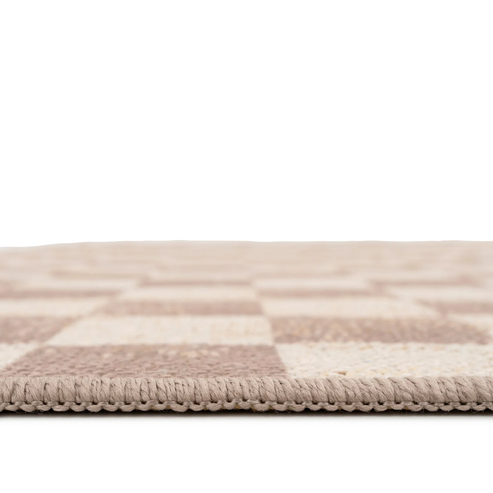 Washable Checkerboard Jute Style Runner - Noa - Image 3