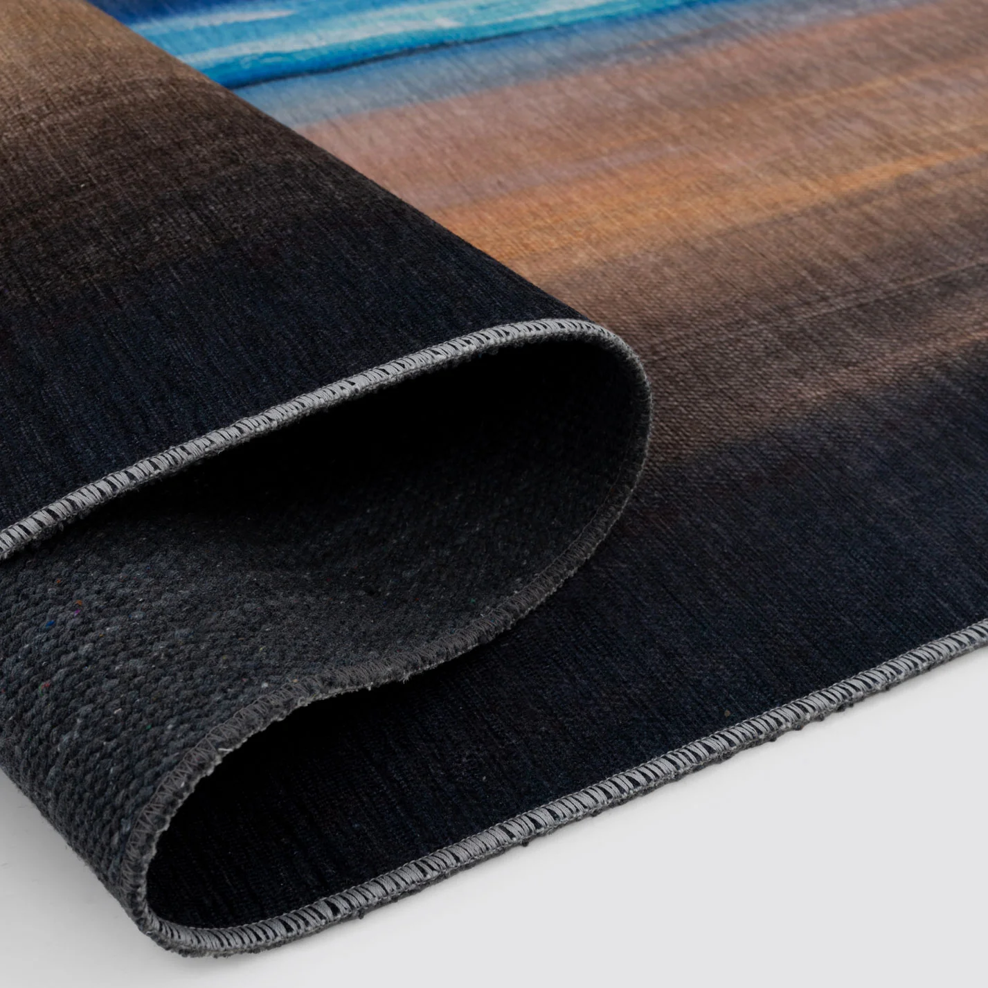 Washable Coastal Blue Designer Rug - Breathe - Image 9