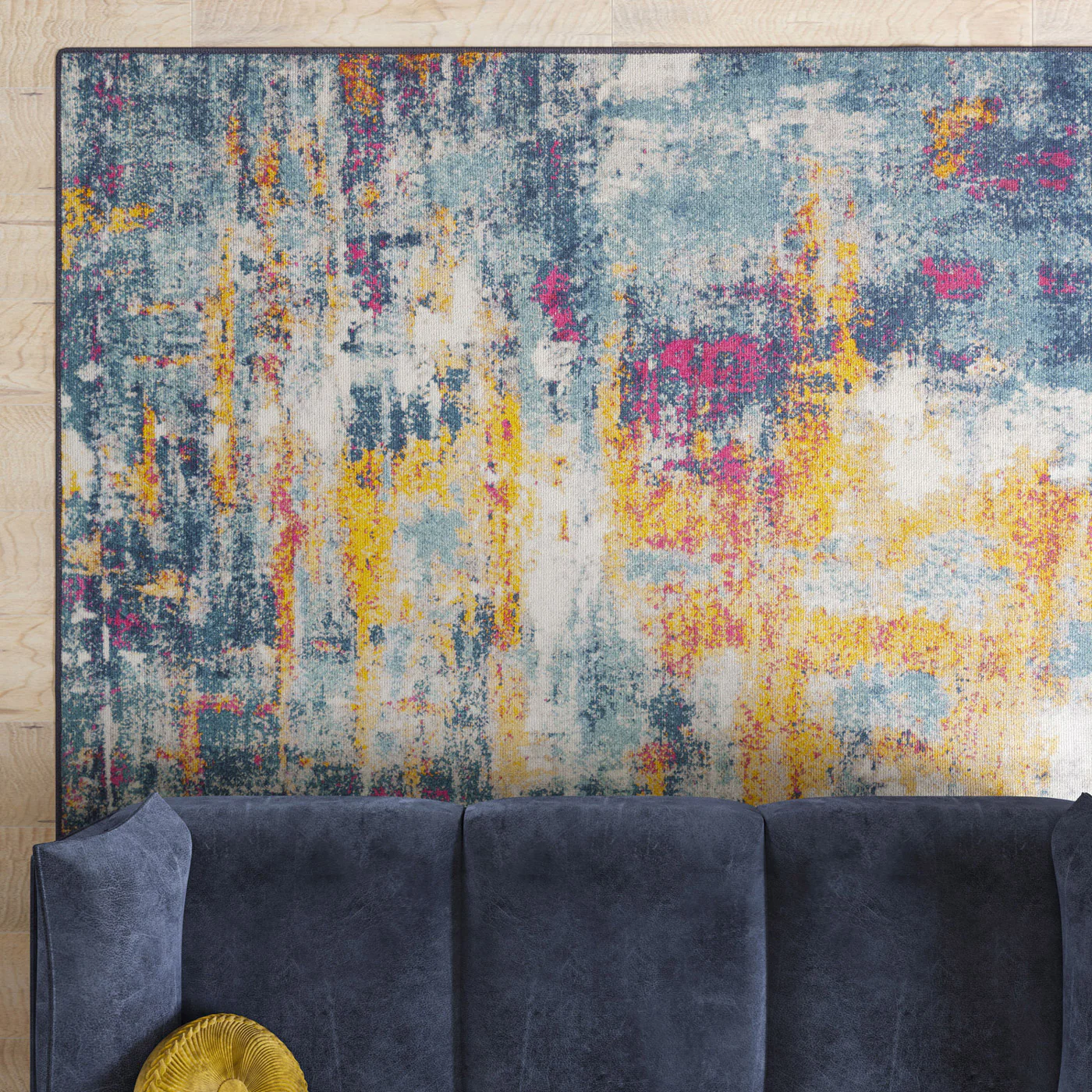 Washable Colourful Abstract Rug - Nova - Image 2