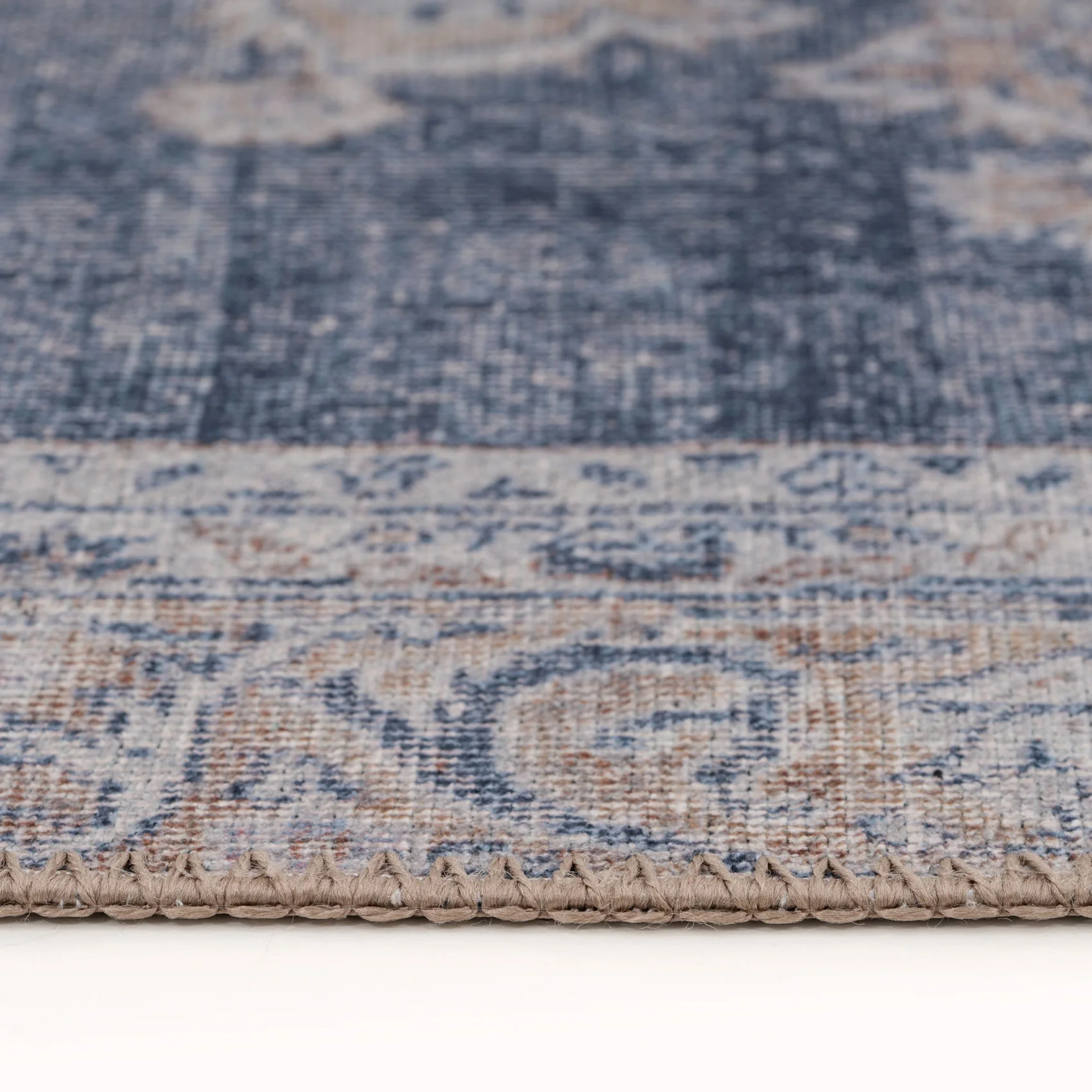 Flatwoven Washable Denim Blue Area Rug - Ballina - Image 5