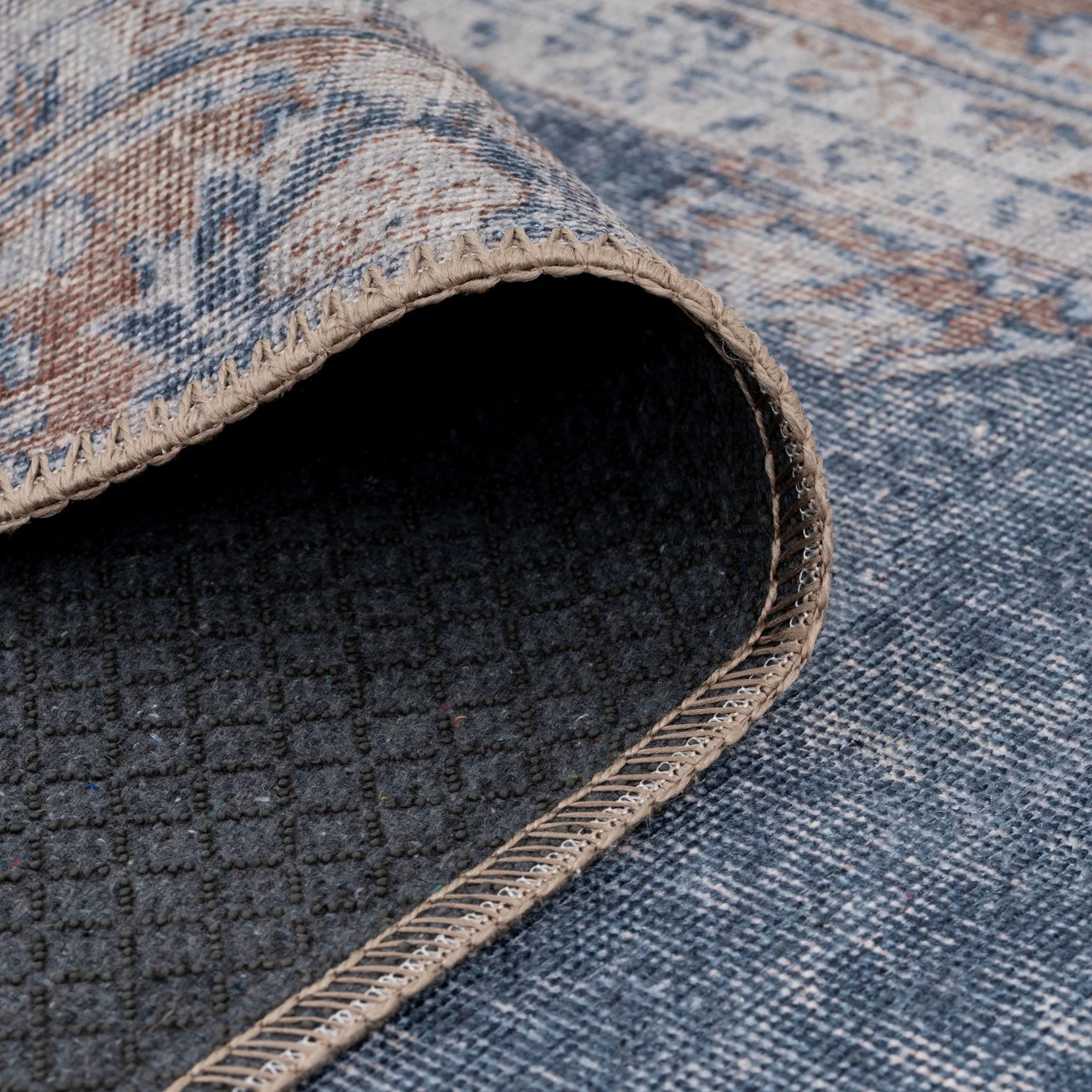 Flatwoven Washable Denim Blue Runner - Ballina - Image 2