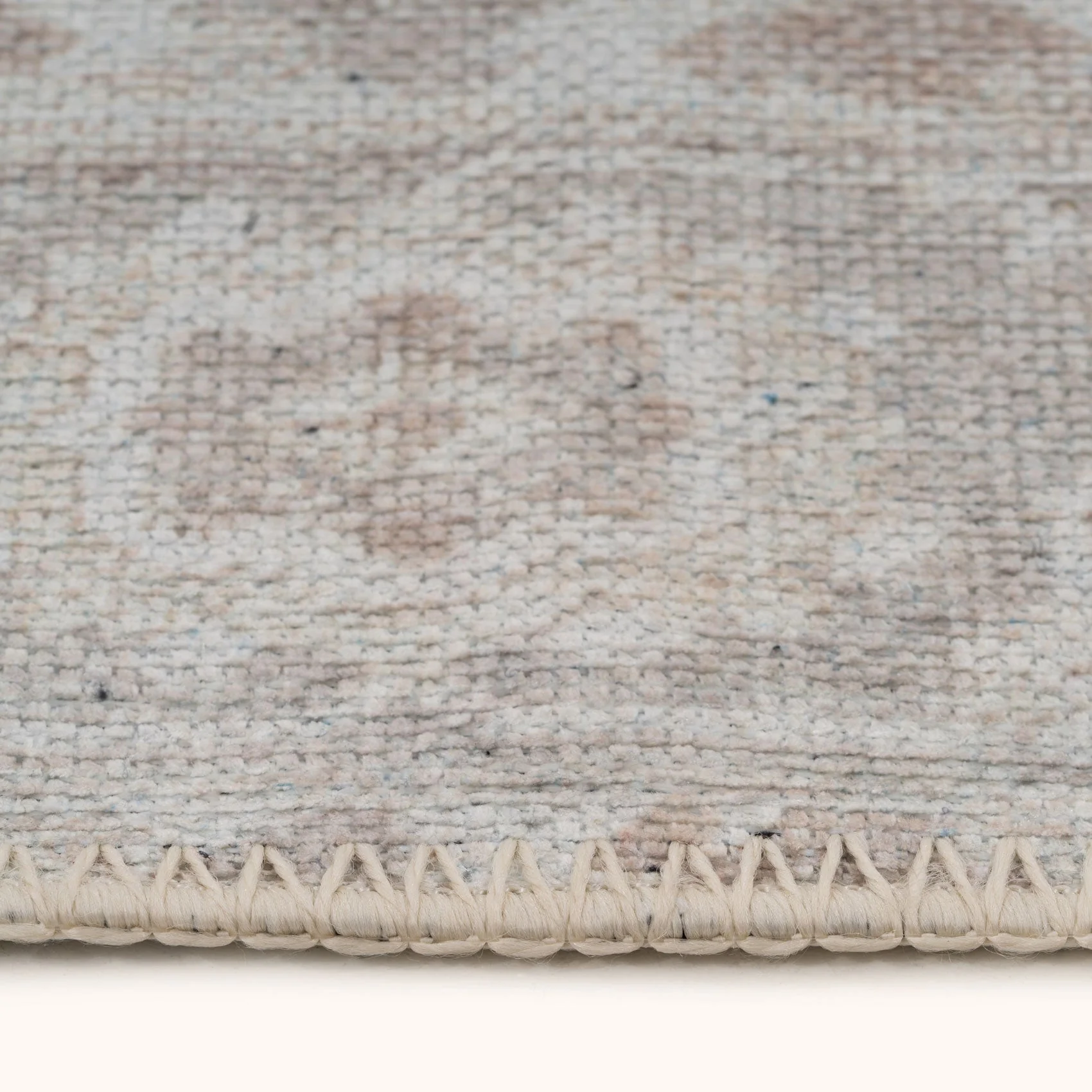 Flatwoven Washable Distressed Beige Runner - Tolka - Image 7