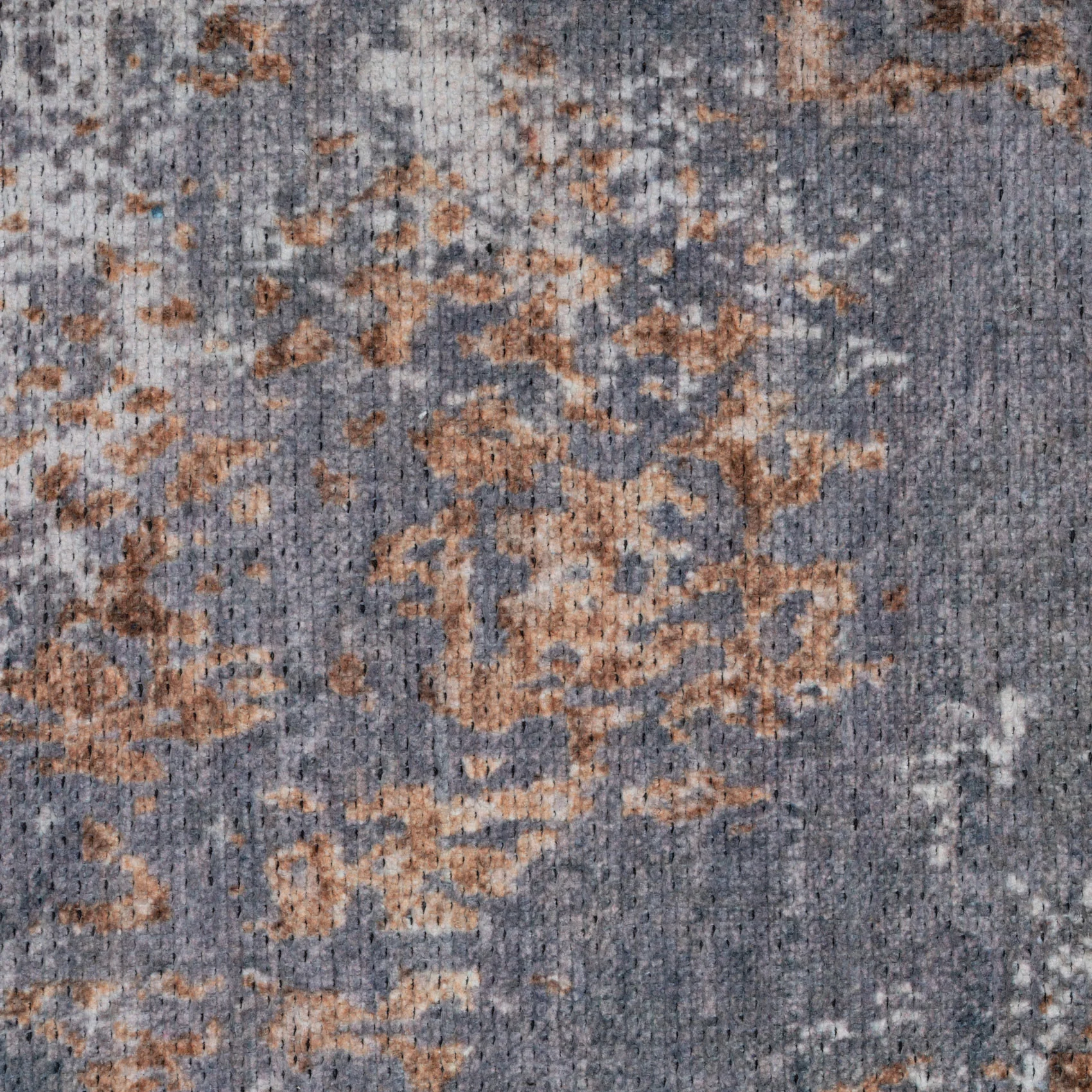 Flatwoven Washable Distressed Copper Blue Rug - Tobin - Image 4