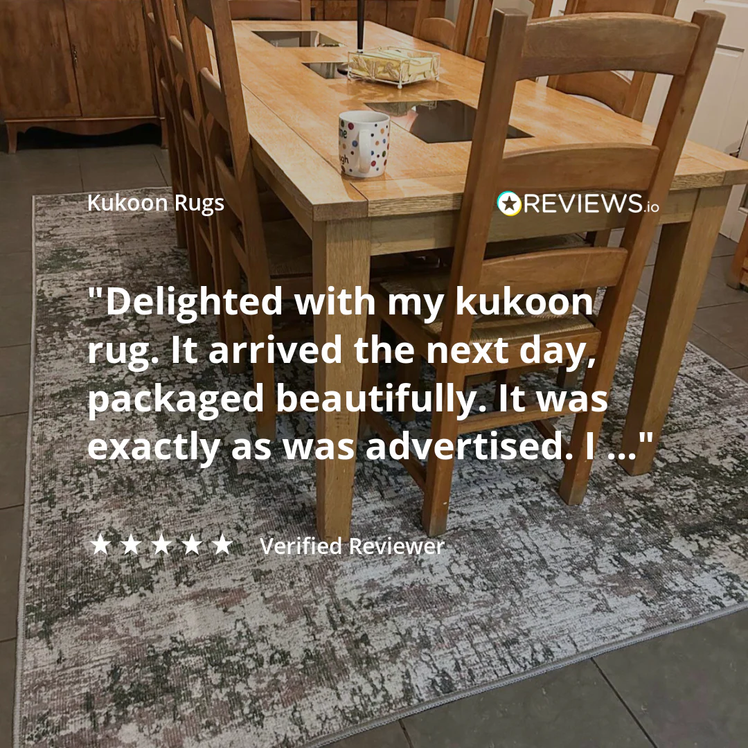 Flatwoven Washable Distressed Green Rug - Kale - Image 4