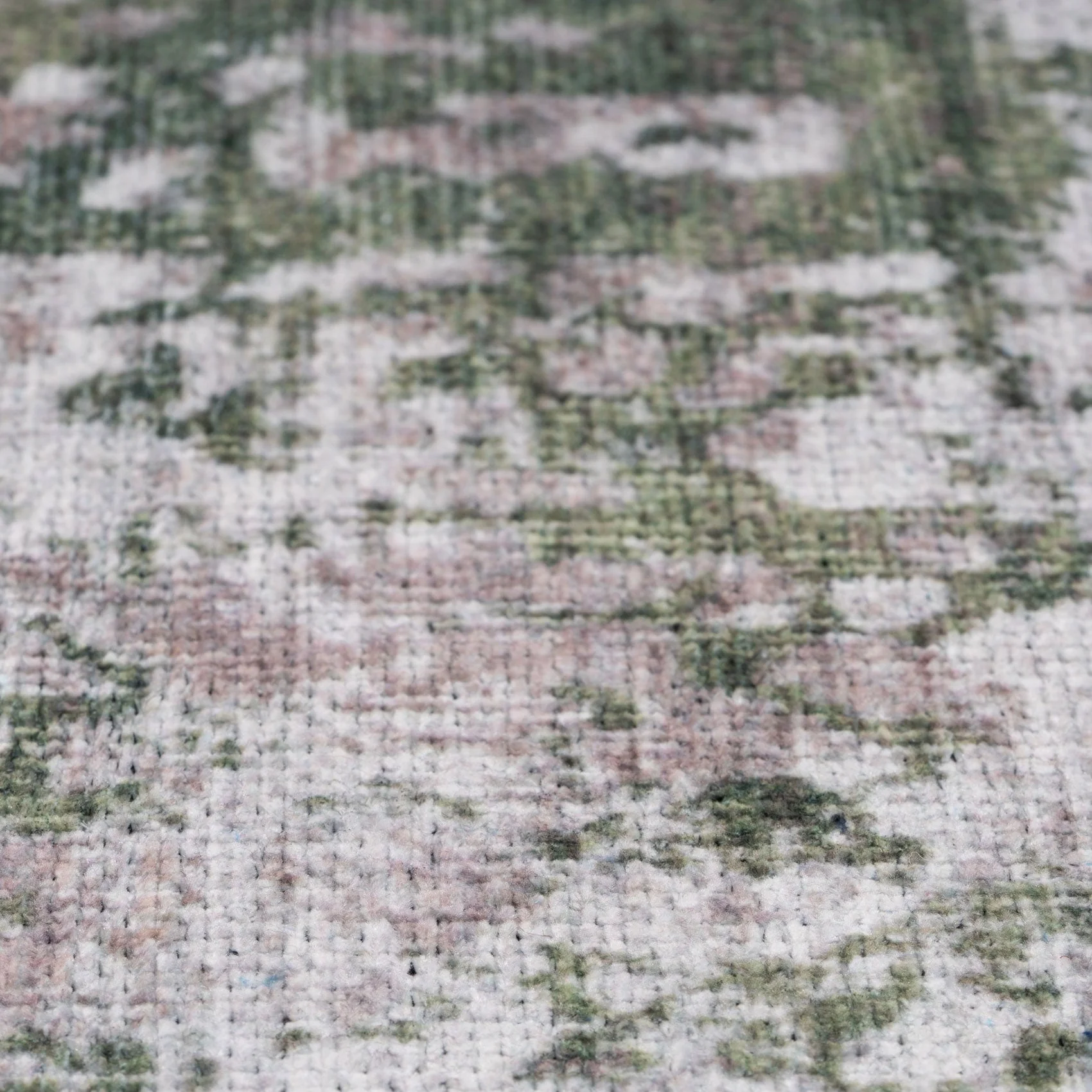 Flatwoven Washable Distressed Green Runner - Kale - Image 8