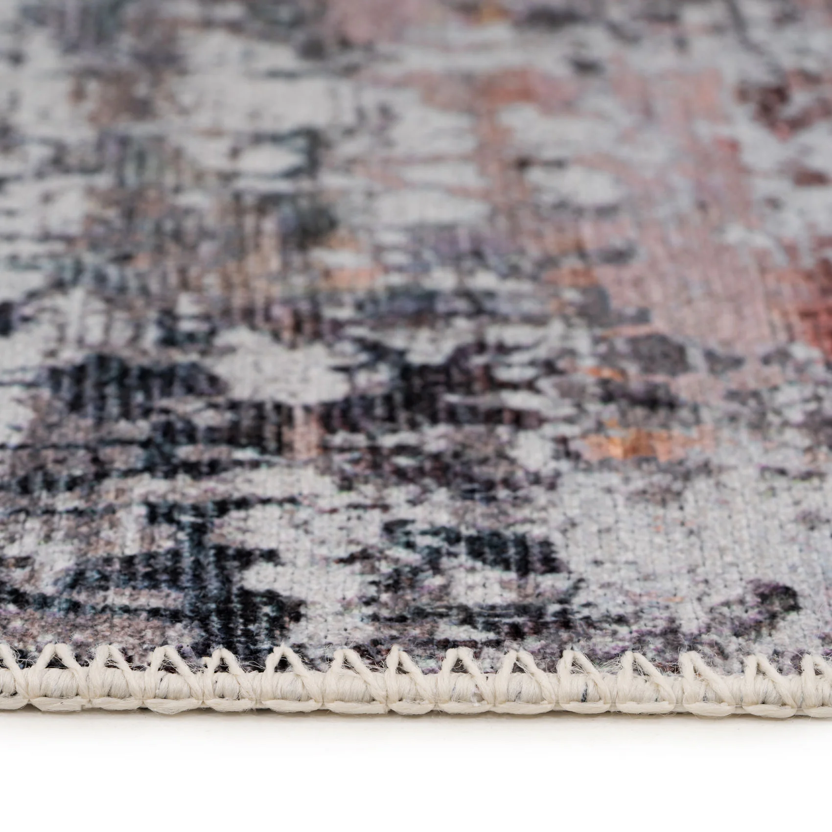 Flatwoven Washable Distressed Muted Coral Rug - Brady - Image 5