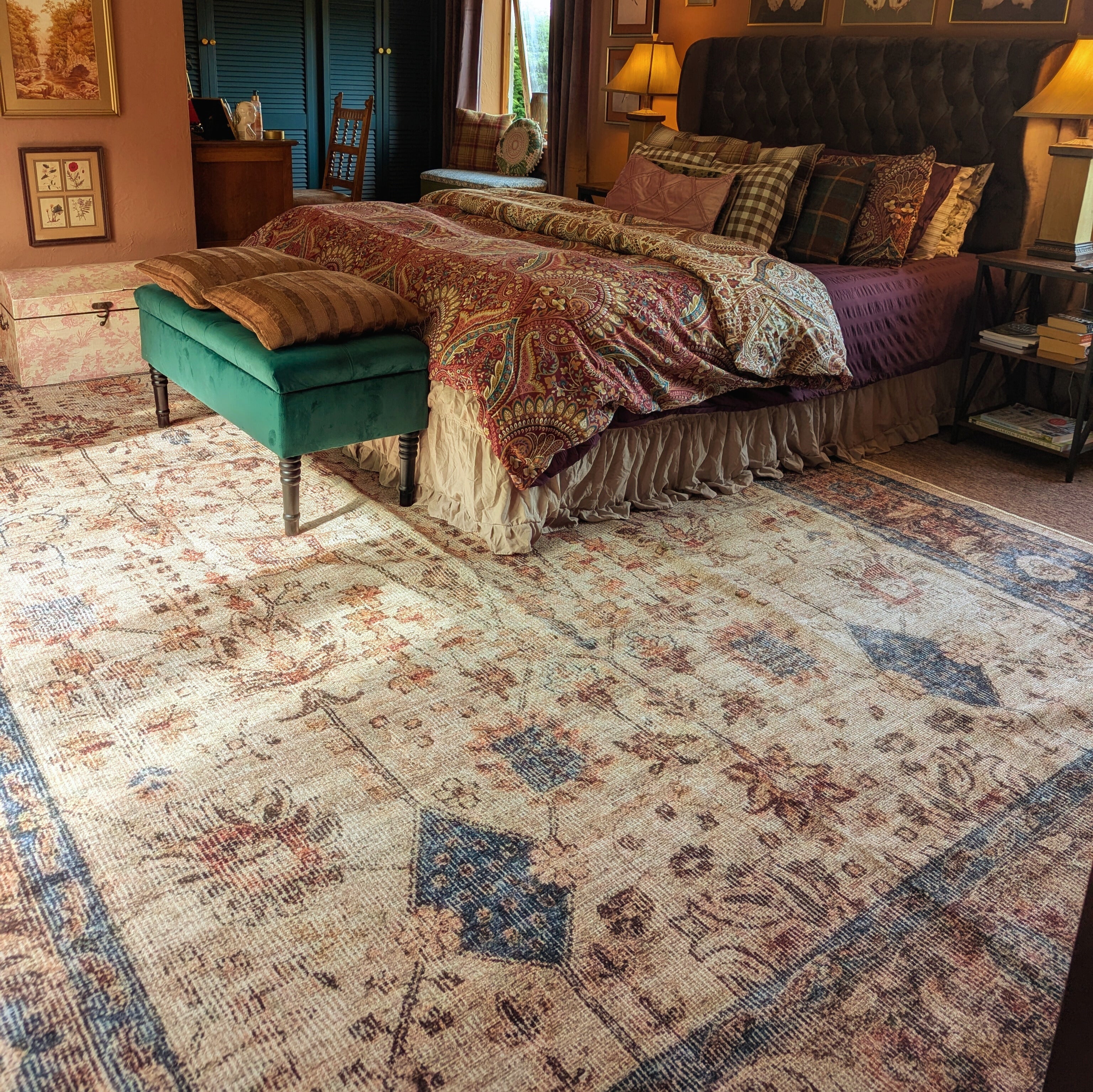 Flatwoven Washable Earthy Flora Area Rug - Shannon - Image 5
