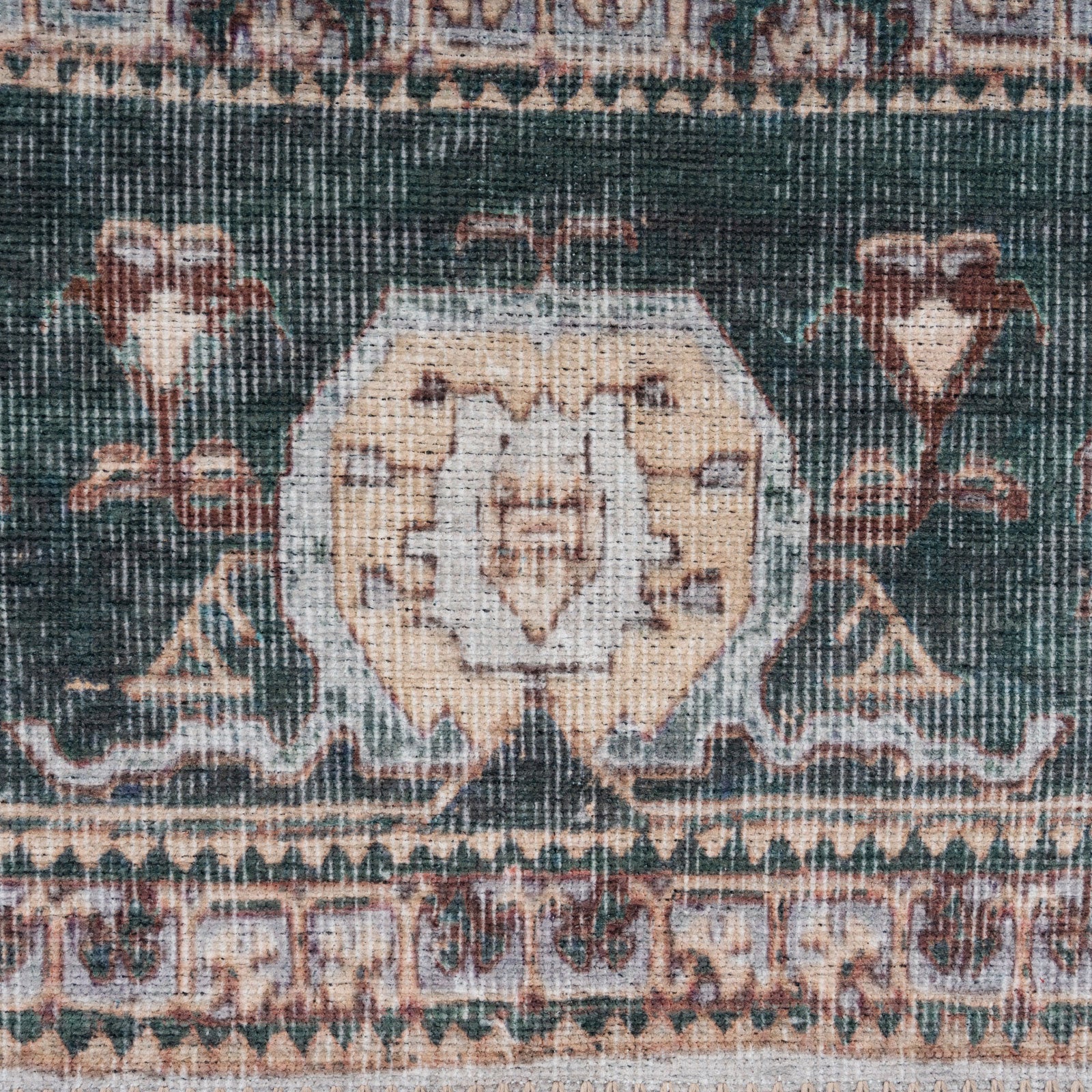 Flatwoven Washable Green Bordered Area Rug - Anton - Image 10