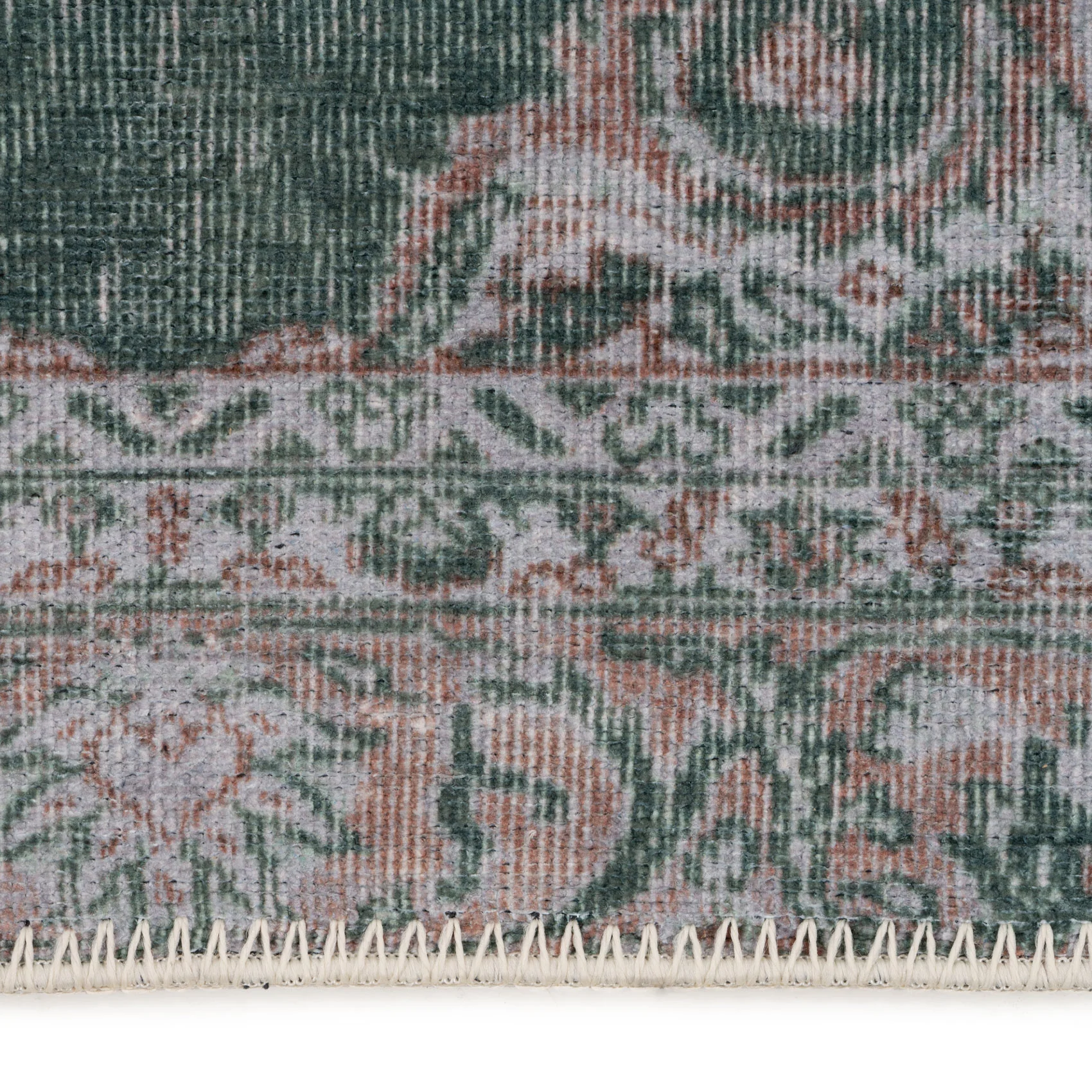 Flatwoven Washable Green Medallion Area Rug - Orion - Image 10