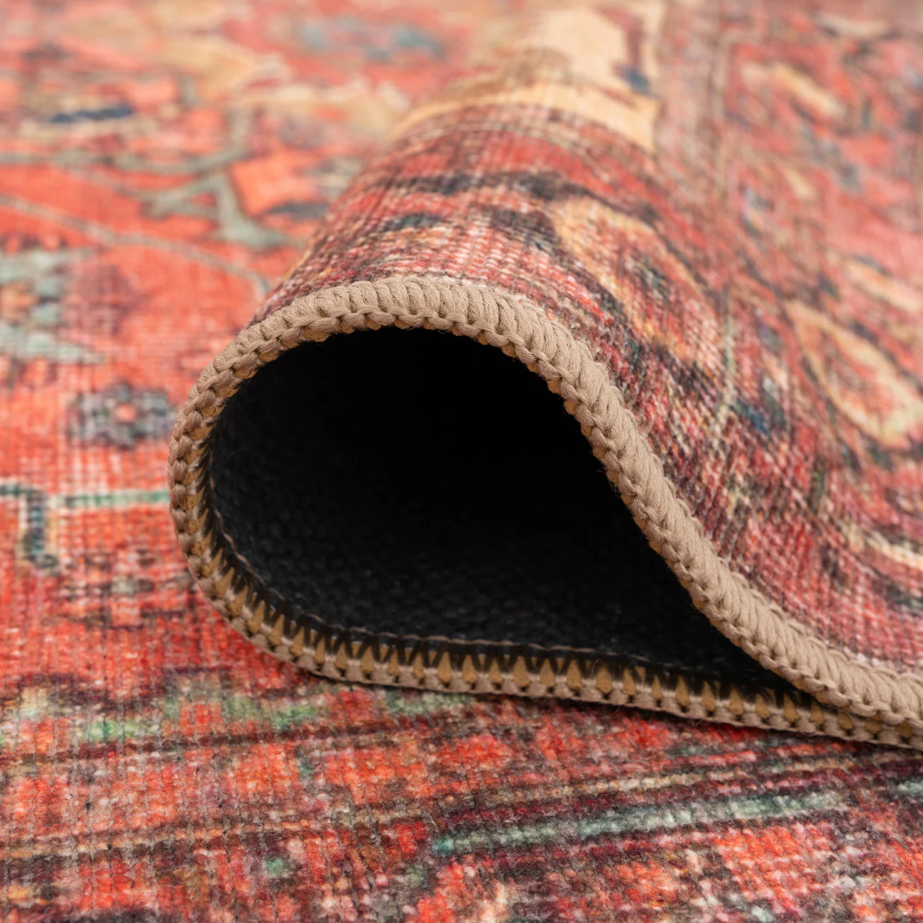 Washable Red Kitchen Mat - Viv - Image 3