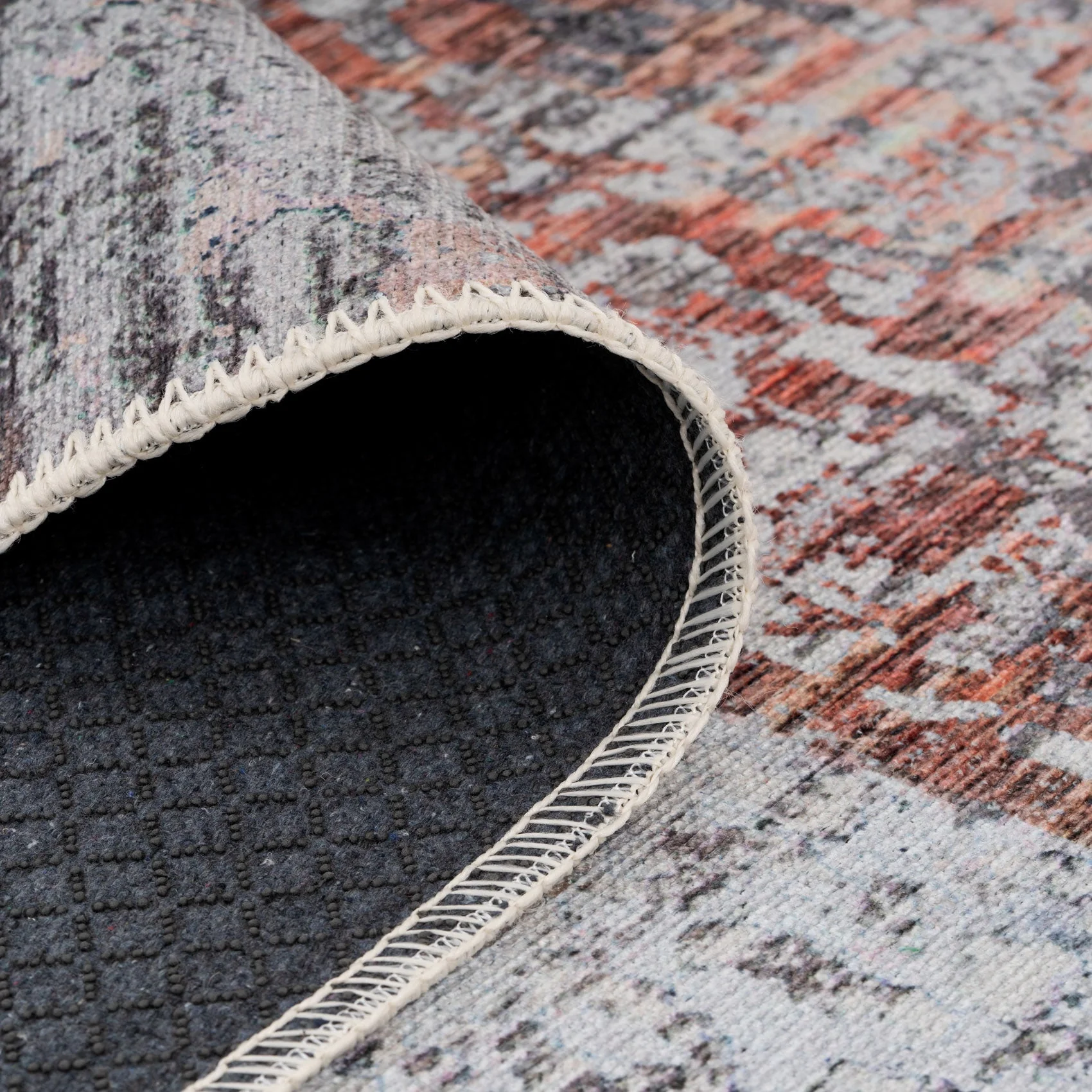 Flatwoven Washable Muted Coral Runner - Brady - Image 2