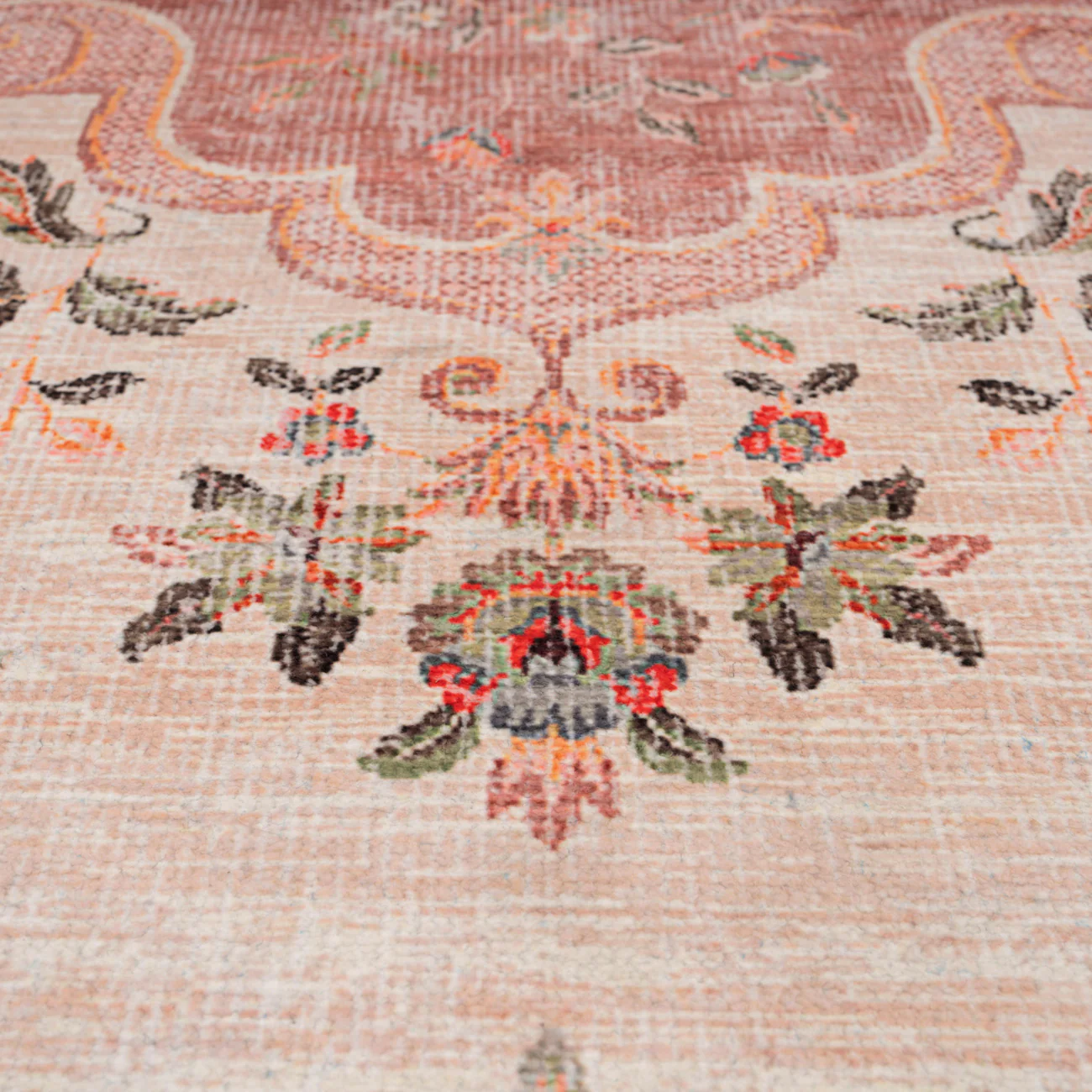 Washable Pink Medallion Runner - Dusk - Image 5