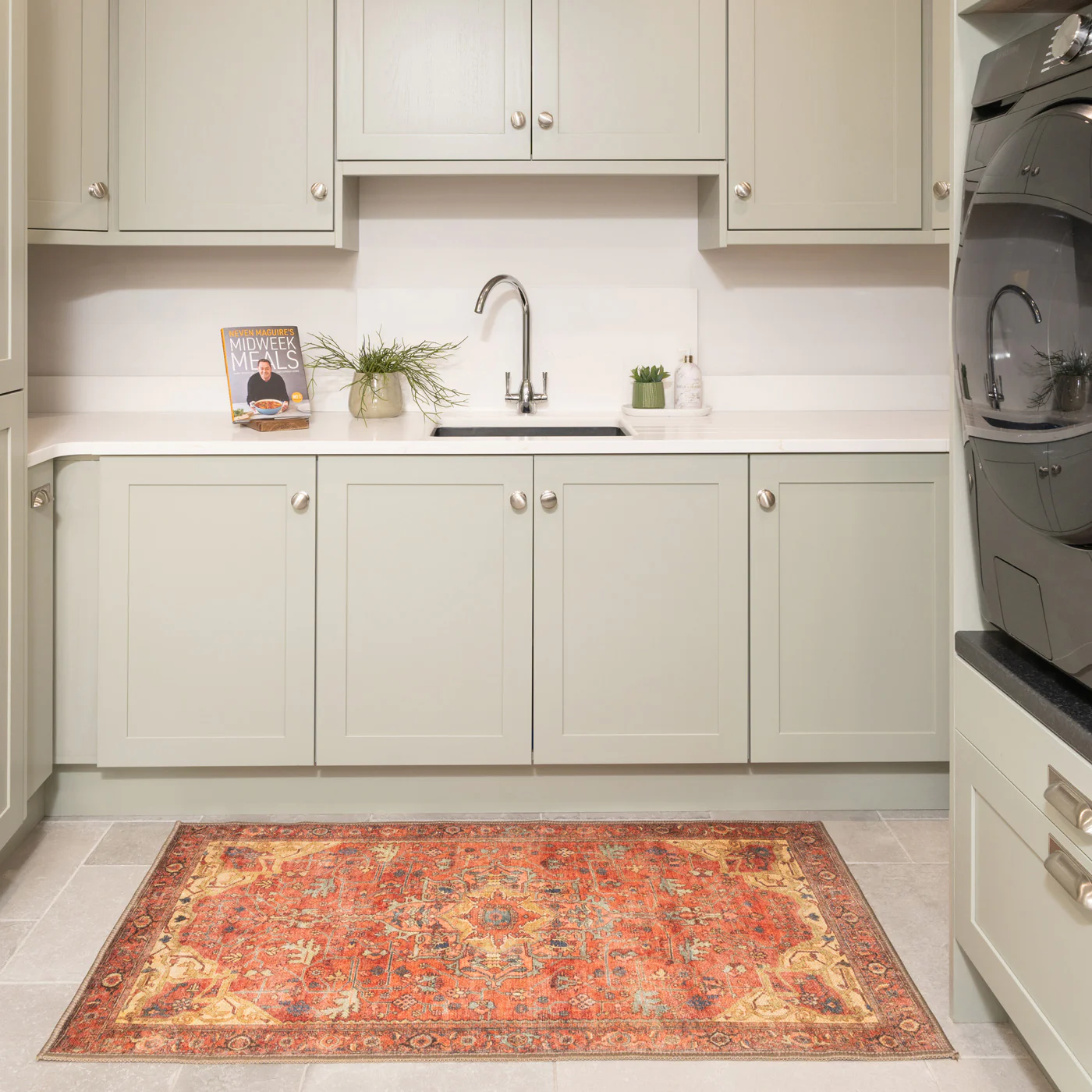 Washable Red Kitchen Mat - Viv