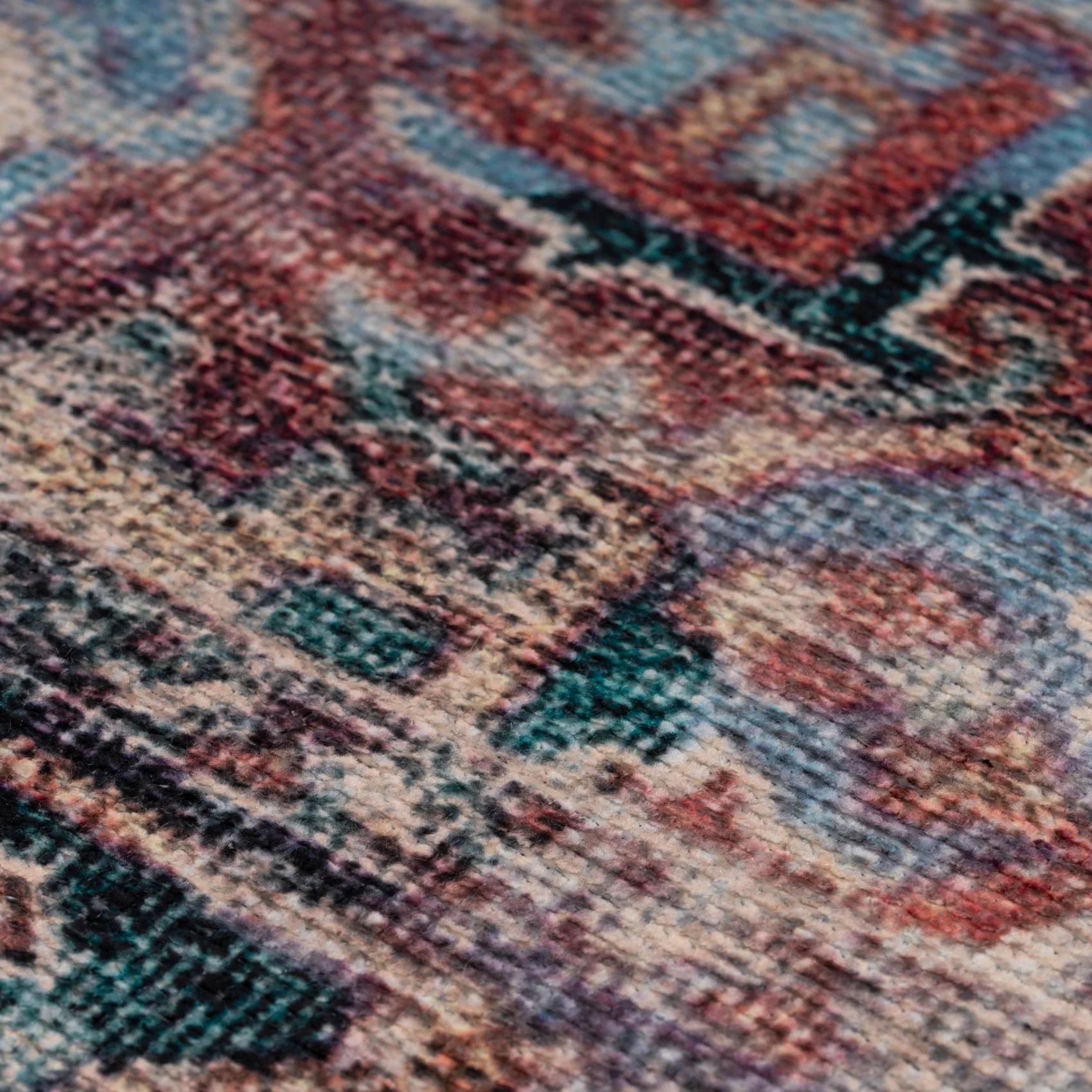 Flatwoven Washable Red Medallion Area Rug - Slaney - Image 9