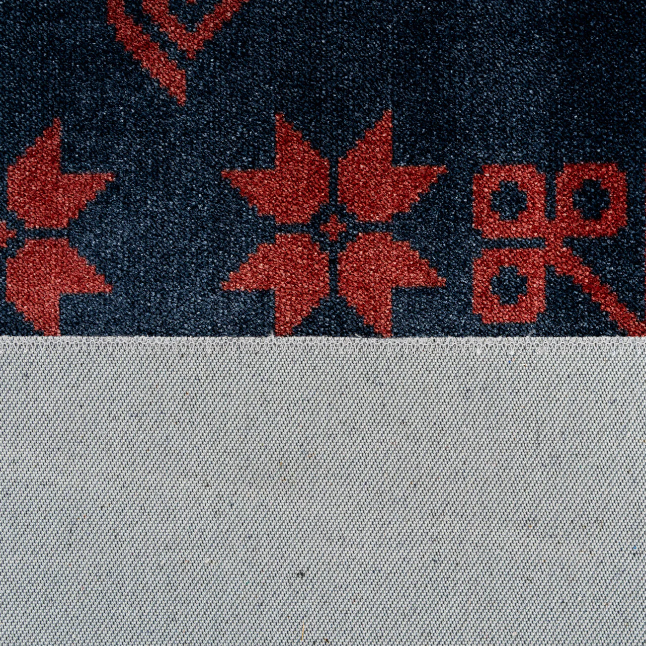 Washable Red Navy Persian Style Runner - Asha - Image 4