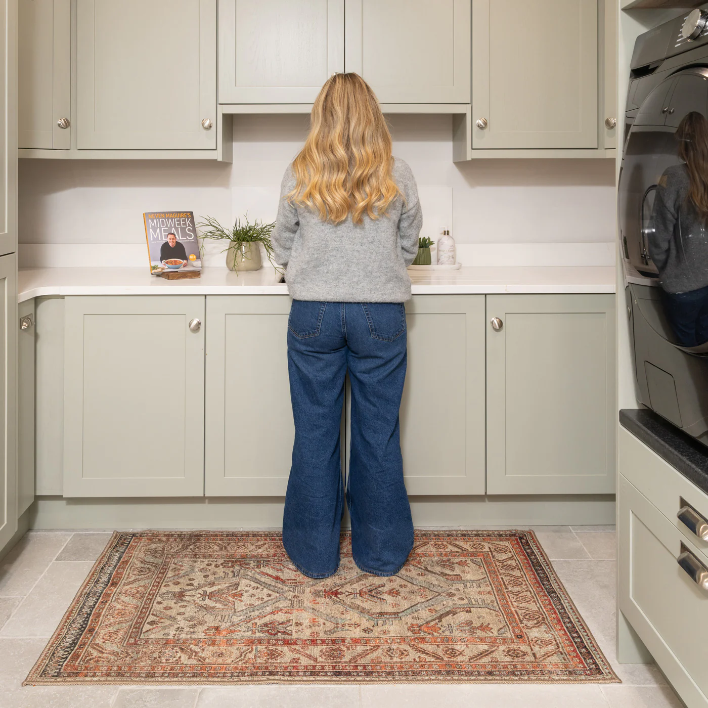 Washable Terracotta Kitchen Mat - Rowe - Image 2