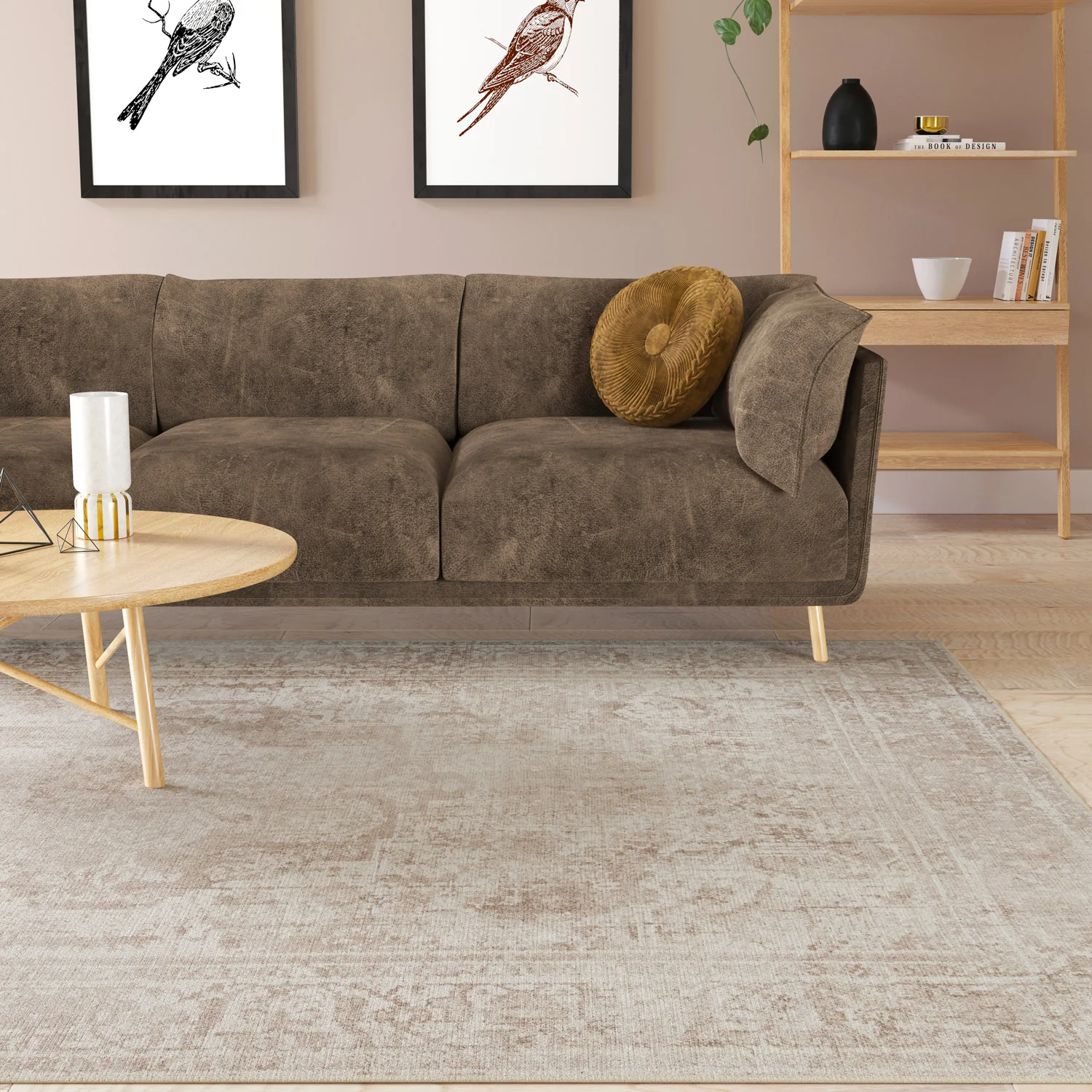 Washable Vintage Beige Rug - Isla - Image 2