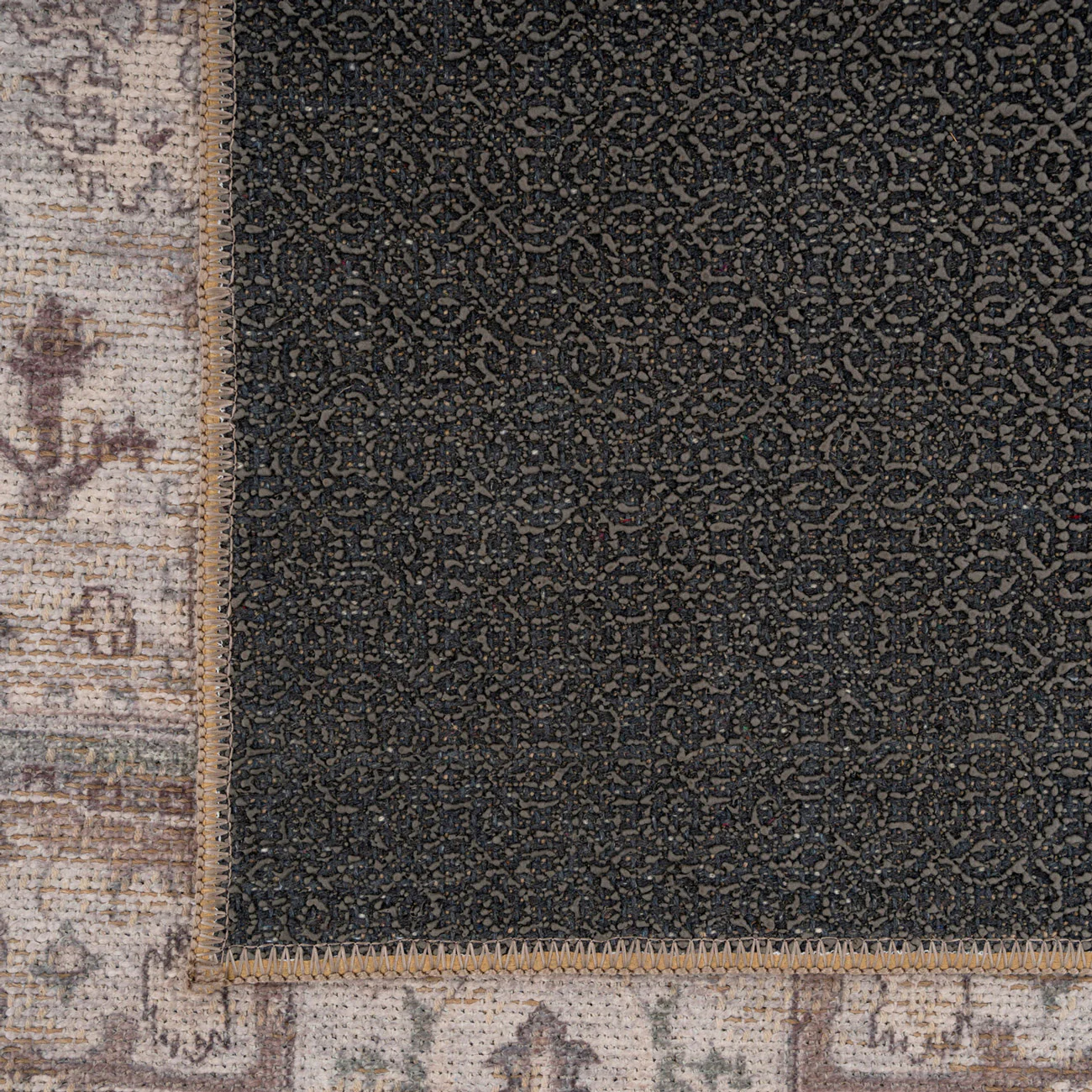 Washable Vintage Green Jute Style Runner - Cova - Image 5