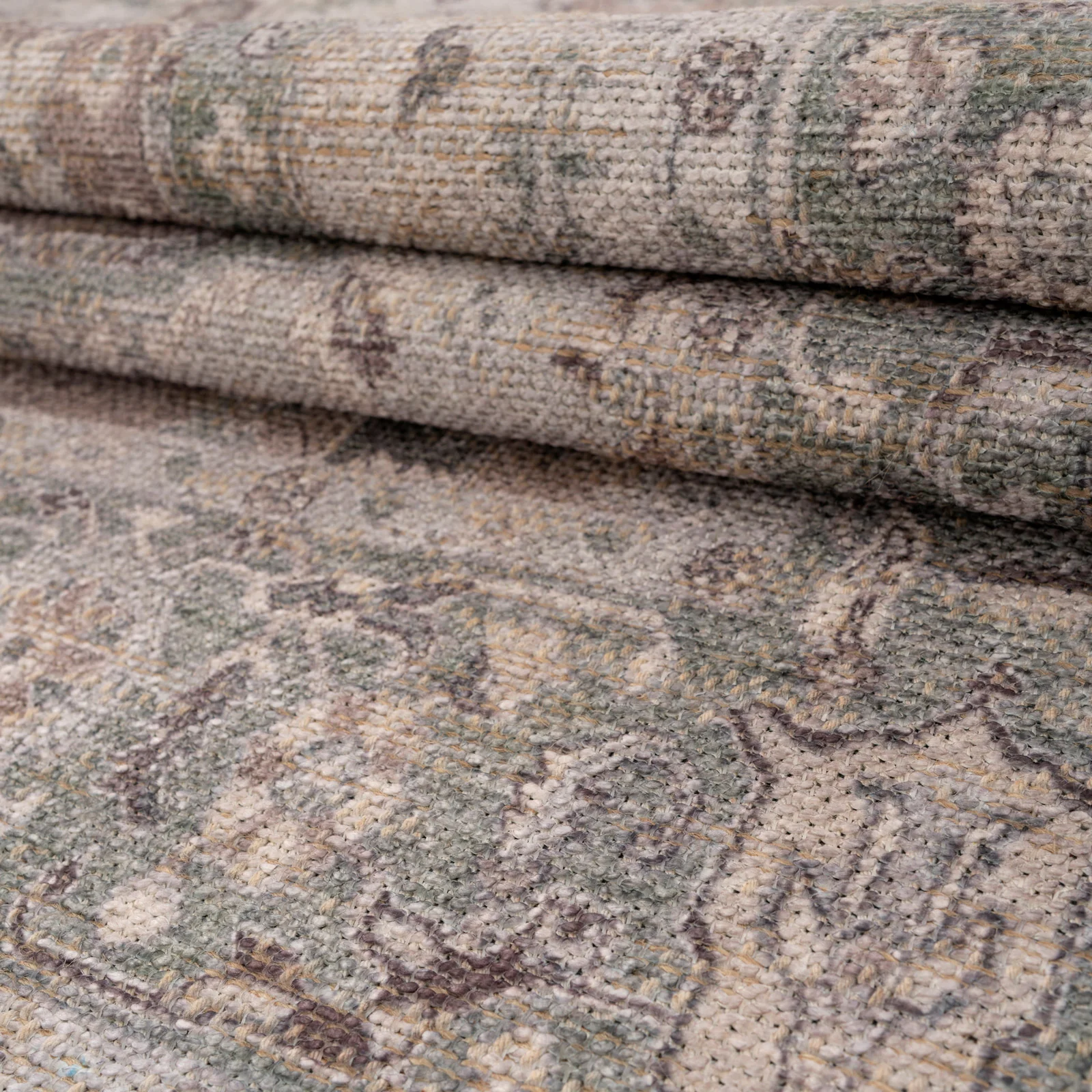 Washable Vintage Green Jute Style Runner - Cova - Image 7
