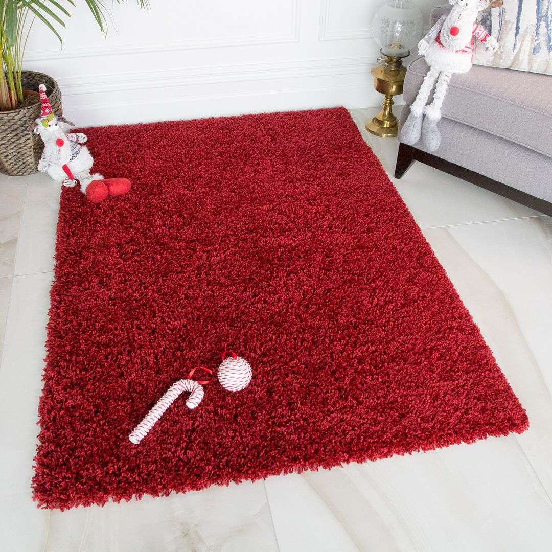 Wine Shaggy Rug - Image 5