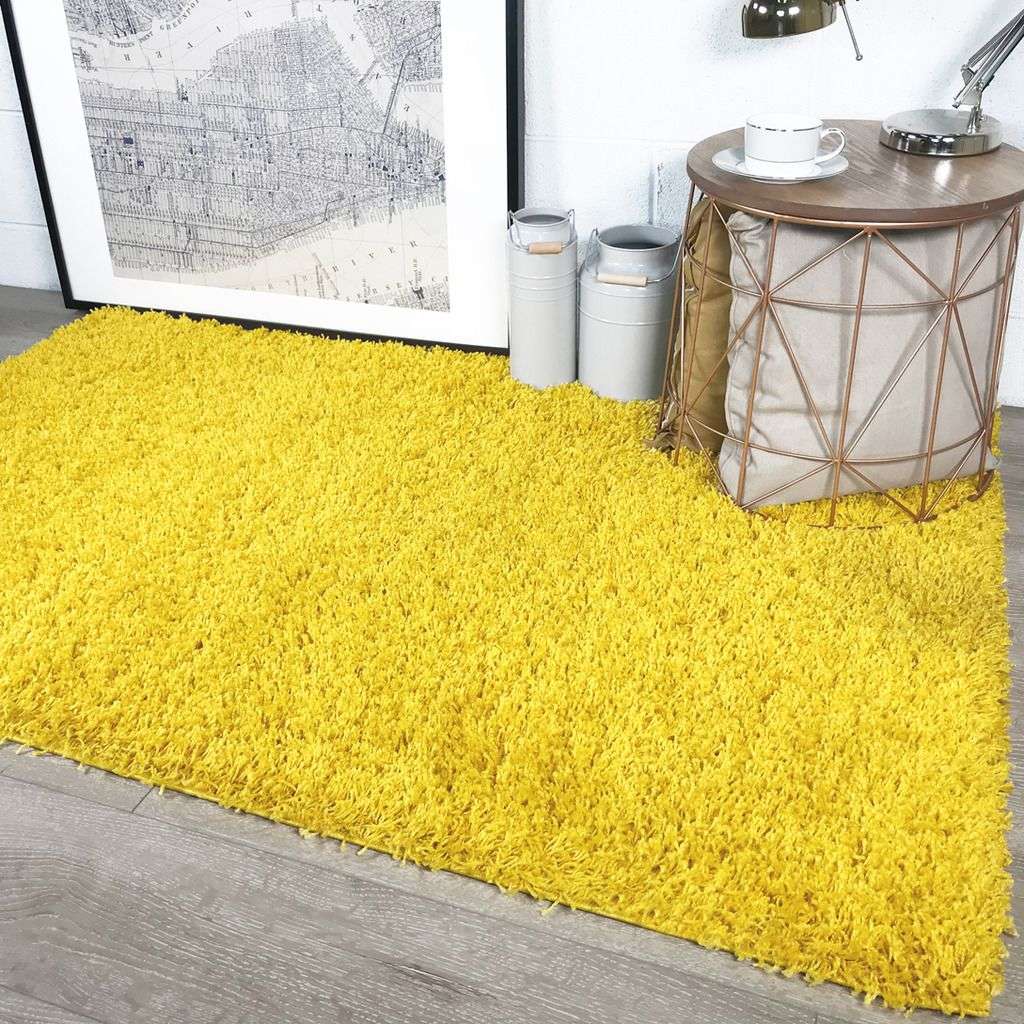 Yellow Shaggy Rug - Image 2