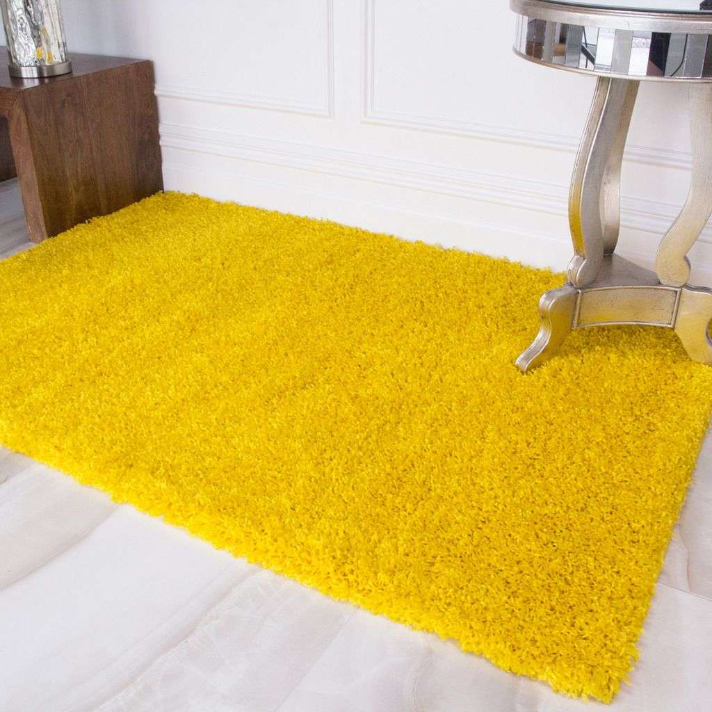 Yellow Shaggy Rug - Image 3